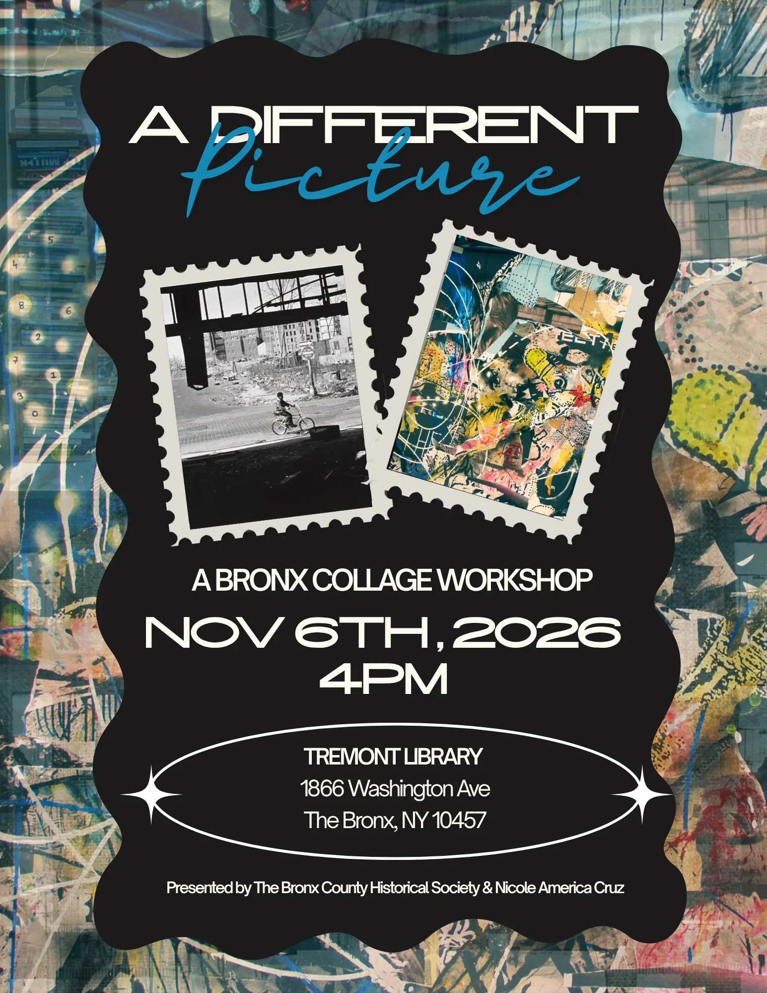 a different picture collaging workshop flyer