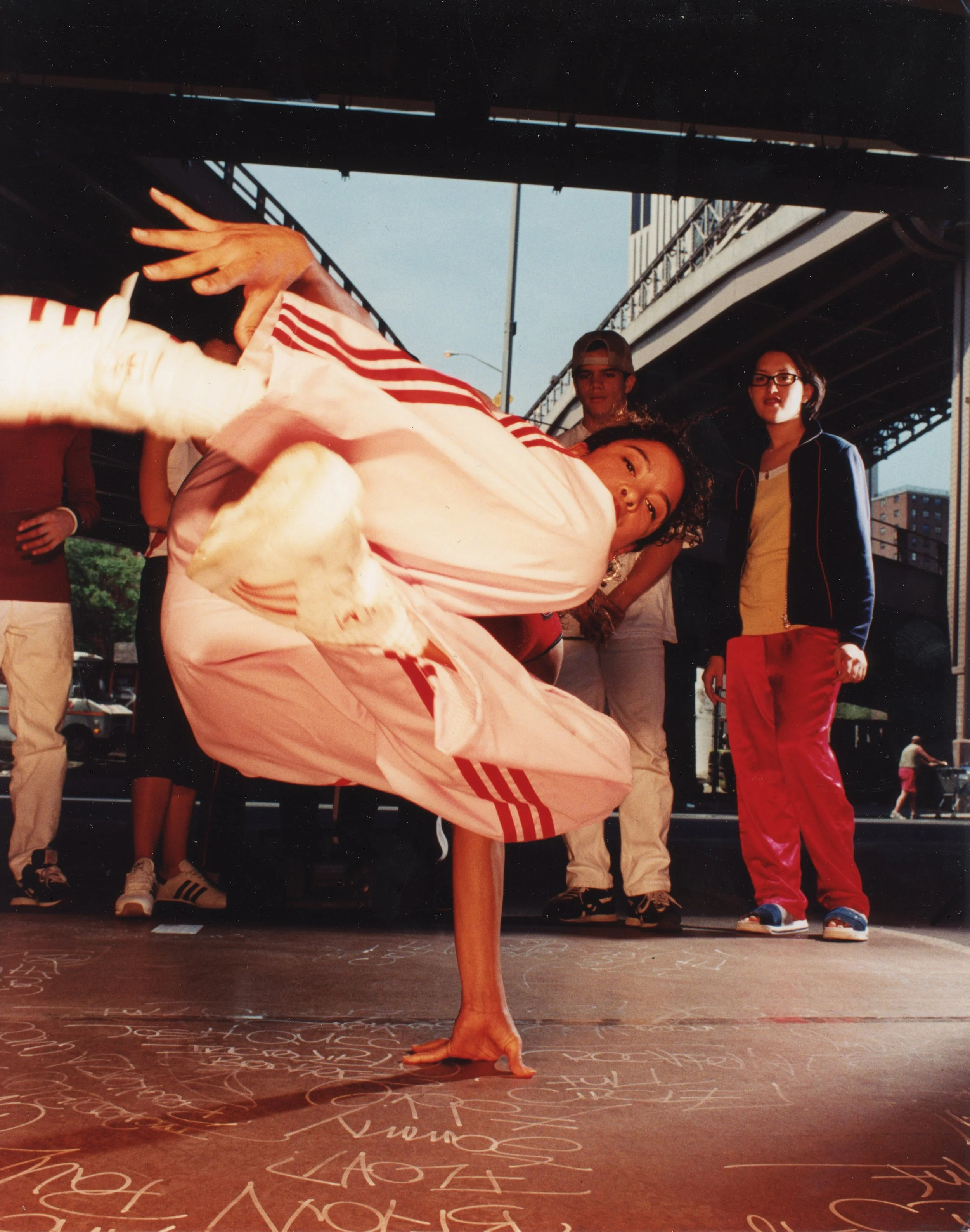 Rokafella carrying on the bgirl legacy, 1990s. Courtesy of Rokafella.