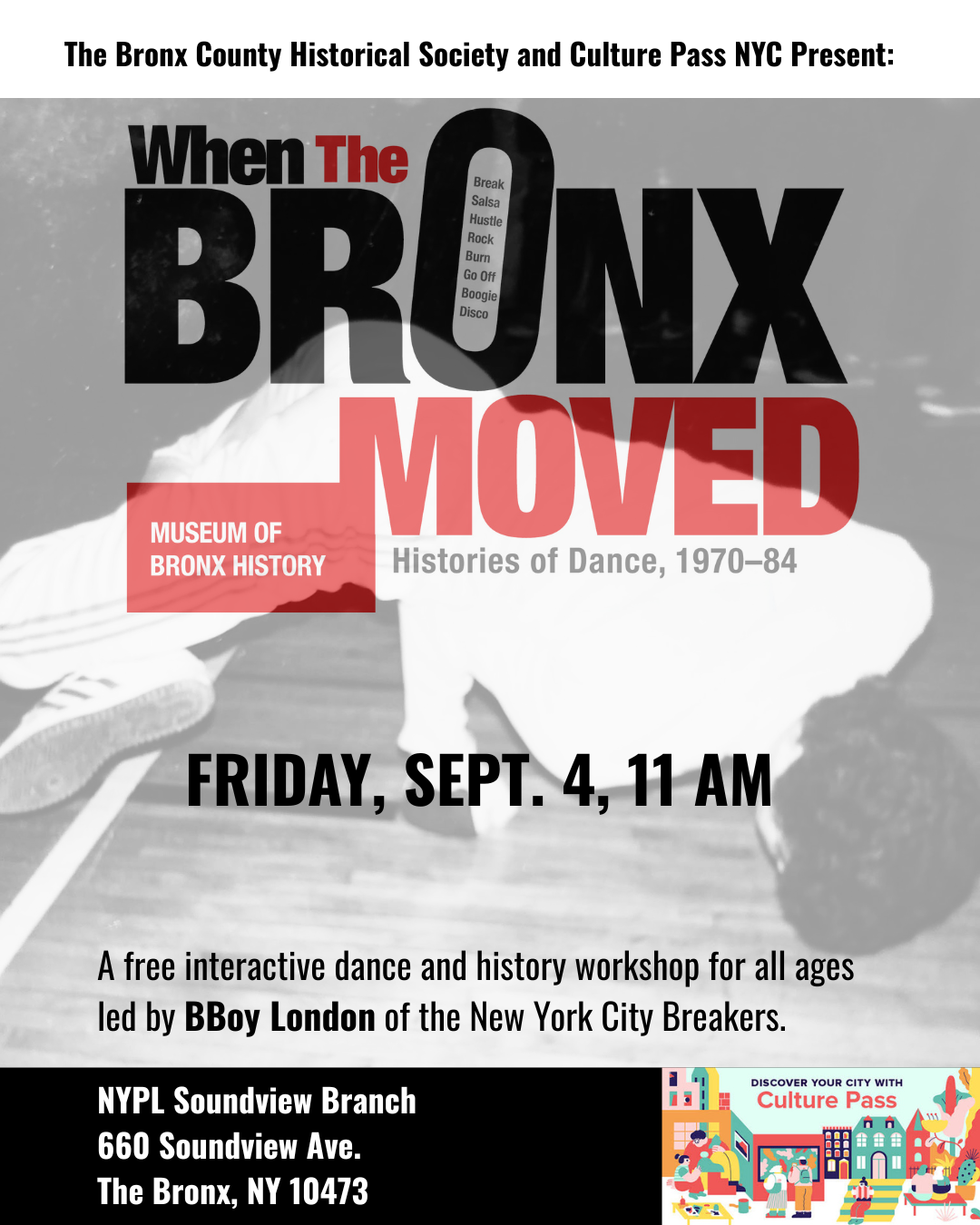 when the bronx moved history and dance workshop culture pass sept