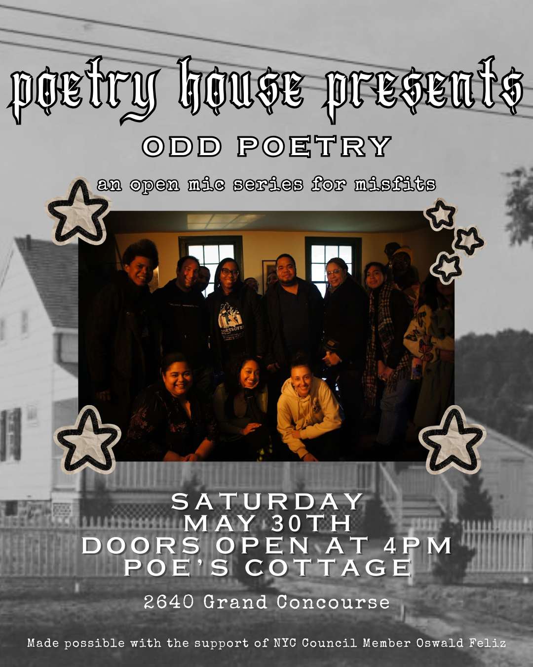 odd poetry open mic flyer may