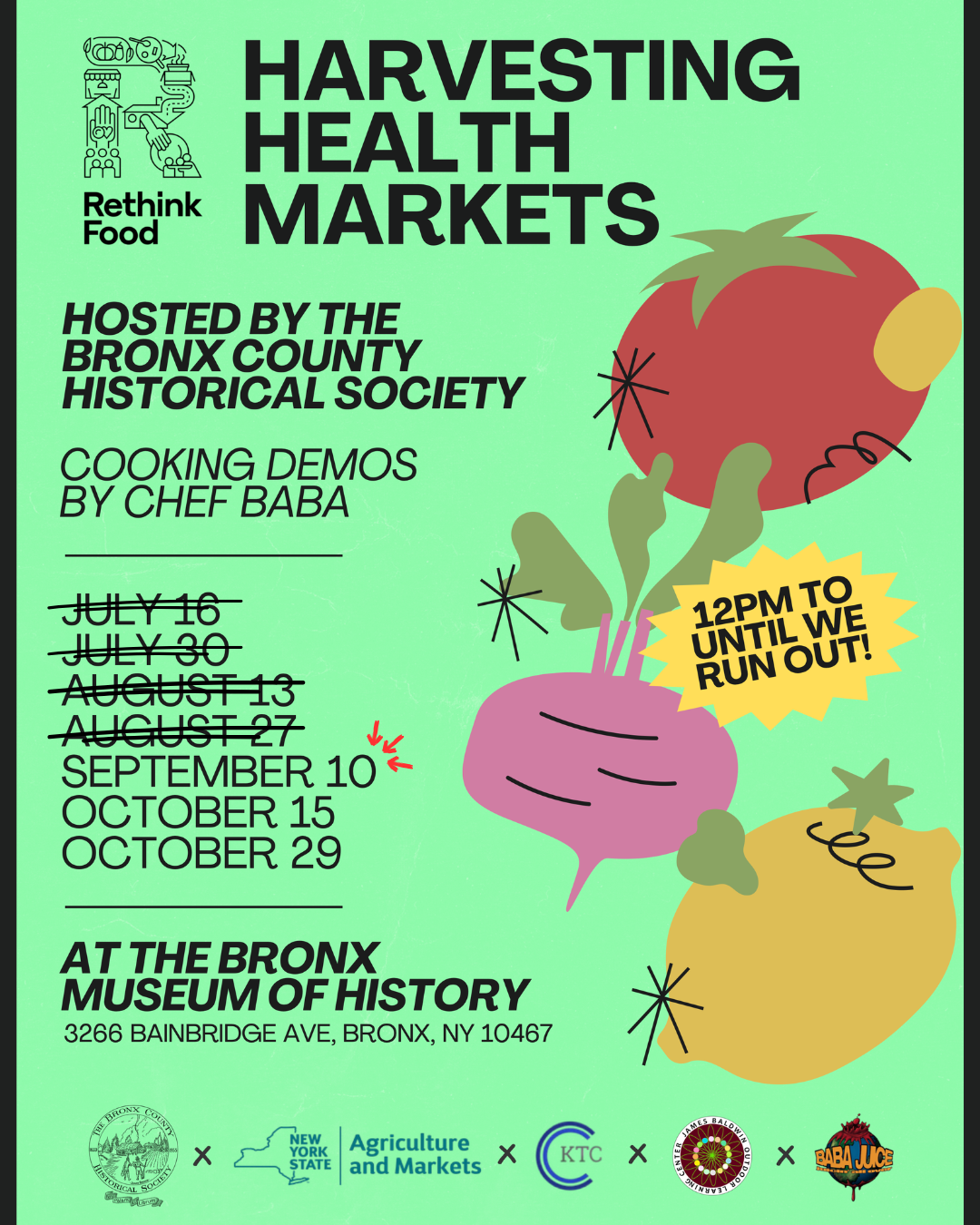 harvesting health market 9/10 flyer