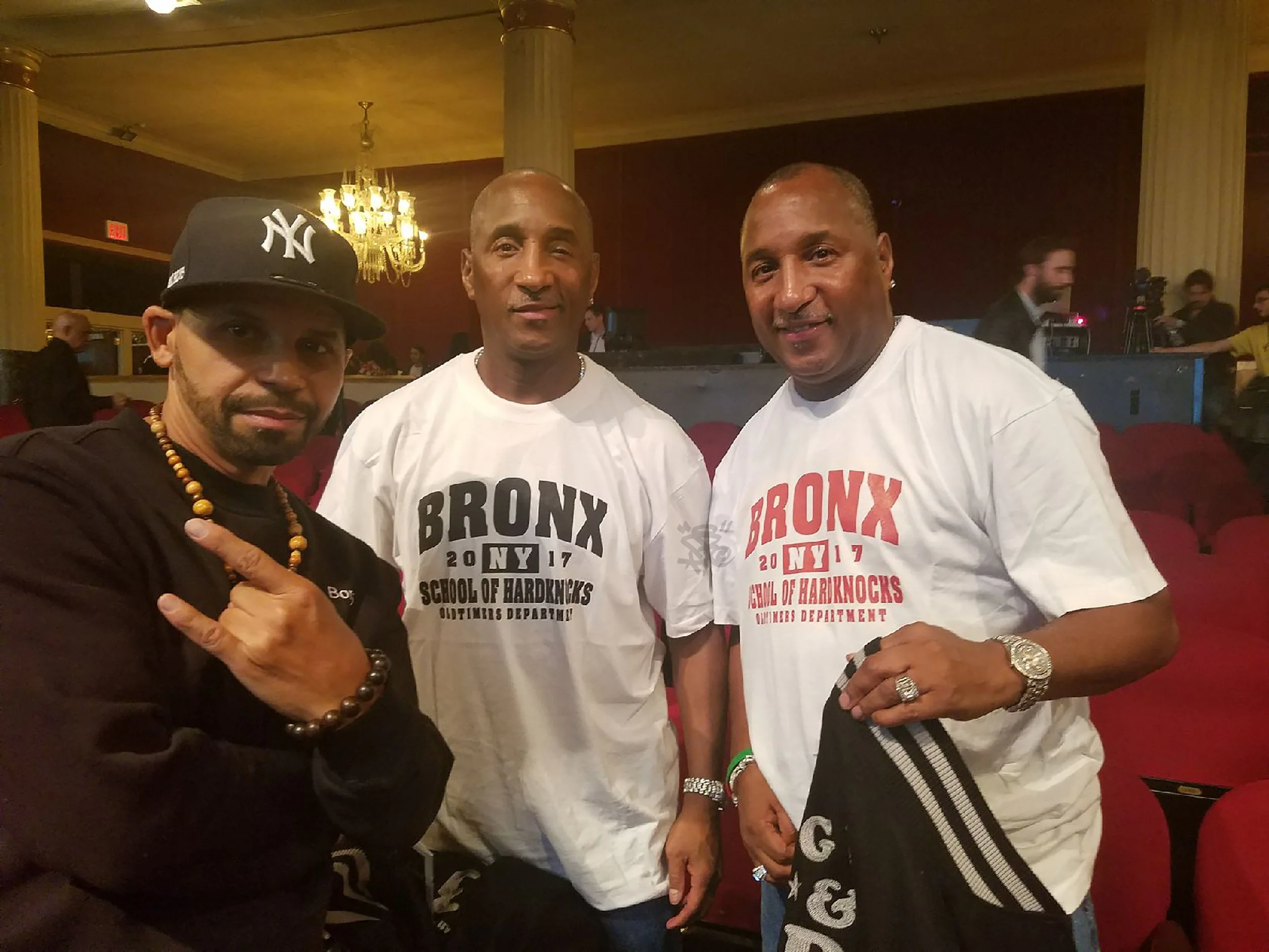 Writer and dancer Bom 5 with the Legendary Twins, 2020s. Courtesy of Bom 5.