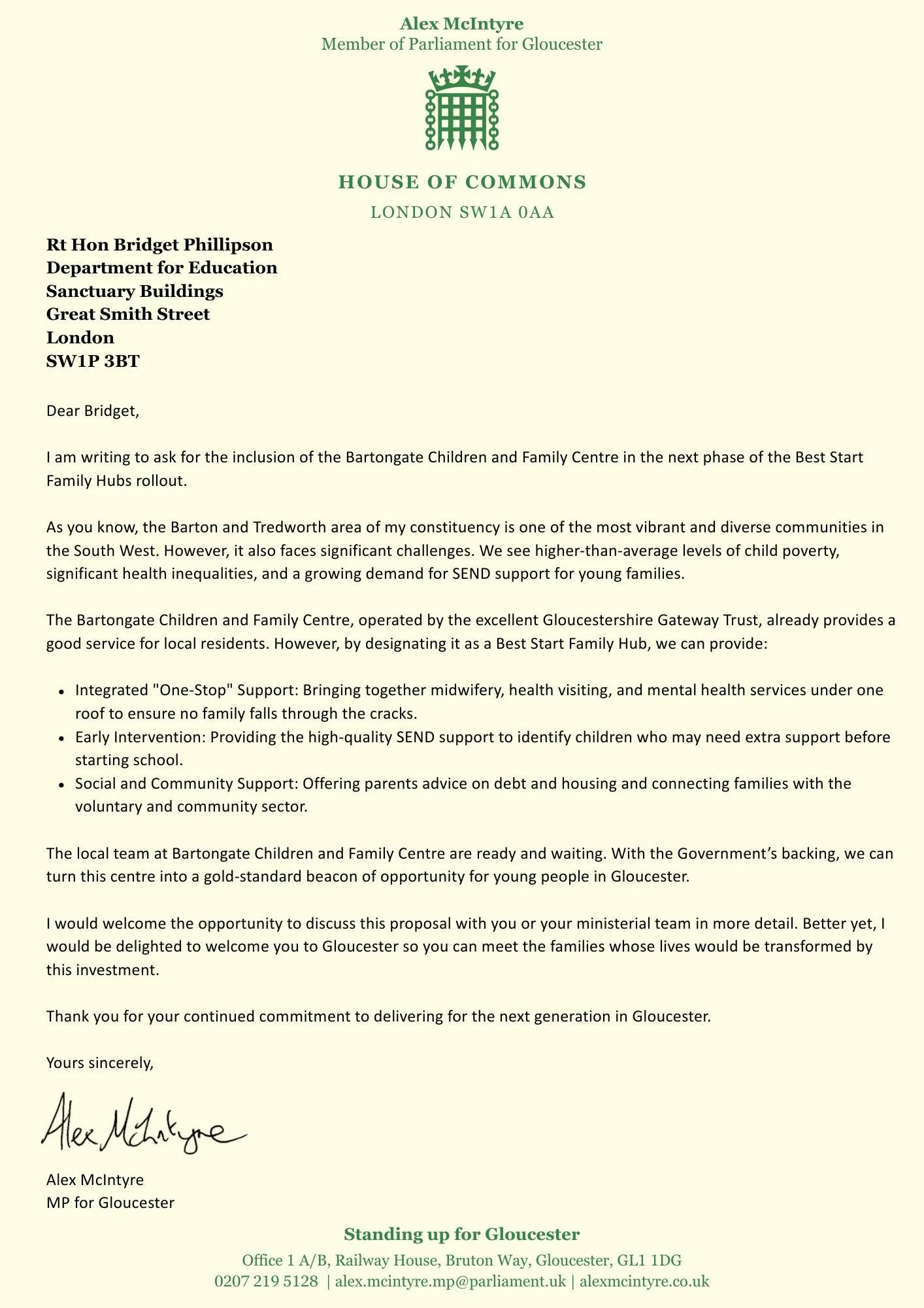 My letter to the Education Secretary 