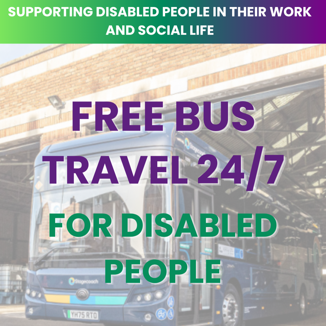 Free travel 24/7 for disabled people in Gloucester!