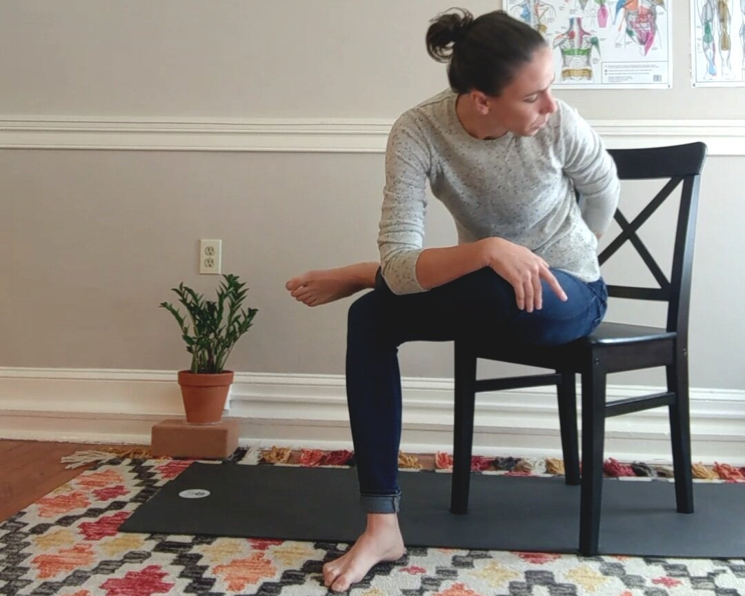 How to stretch your glutes part 8 - Seated Leg Cradle 