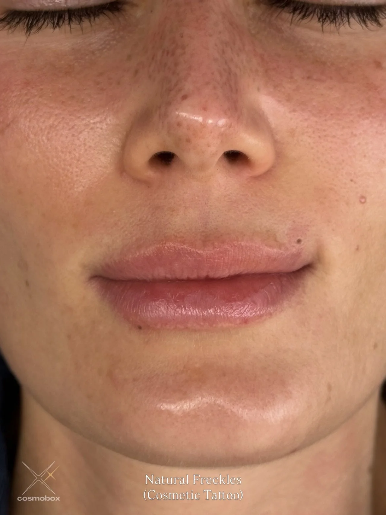 Face Framing w/ Freckles ✨
Two beauty marks + softly contoured nose freckles designed to enhance her natural features&mdash;not overpower them.

Swipe to see the pre-map &rarr;

Every freckle and beauty mark was first pre-mapped in pencil before begi