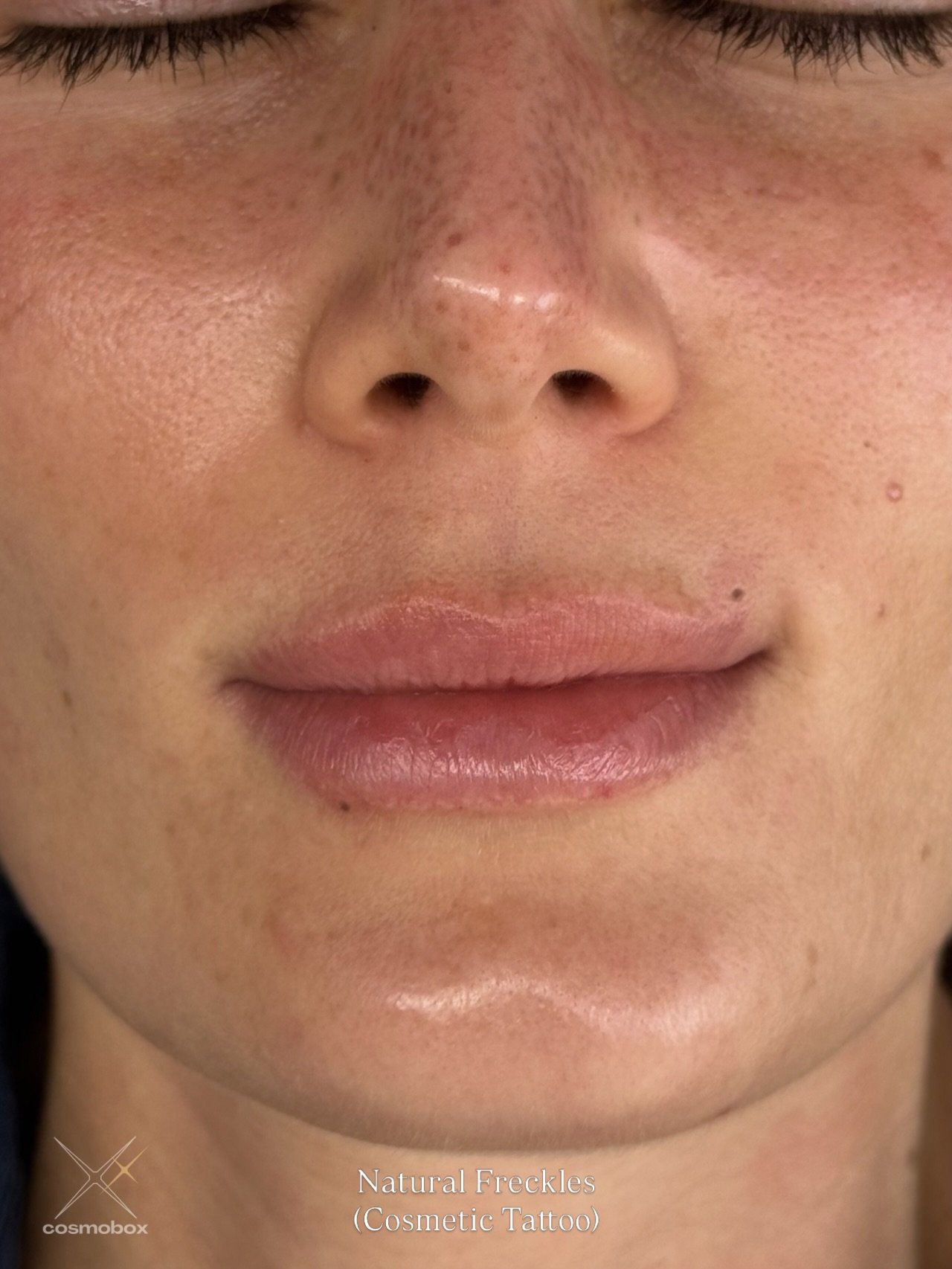 Face Framing w/ Freckles ✨
Two beauty marks + softly contoured nose freckles designed to enhance her natural features&mdash;not overpower them.

Swipe to see the pre-map &rarr;

Every freckle and beauty mark was first pre-mapped in pencil before begi