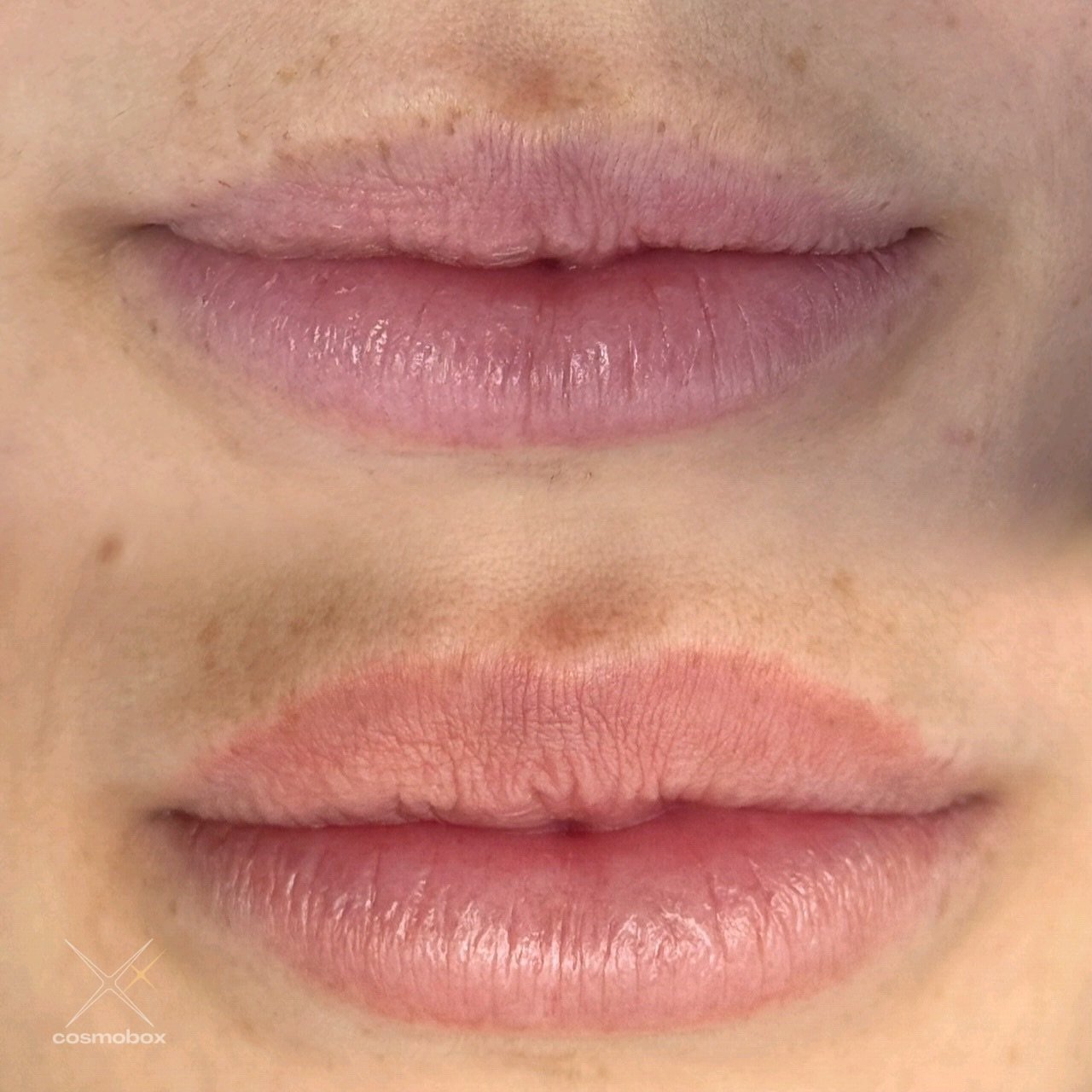 Naturally fuller and defined lips. Healed after only 1 session of lip blushing.