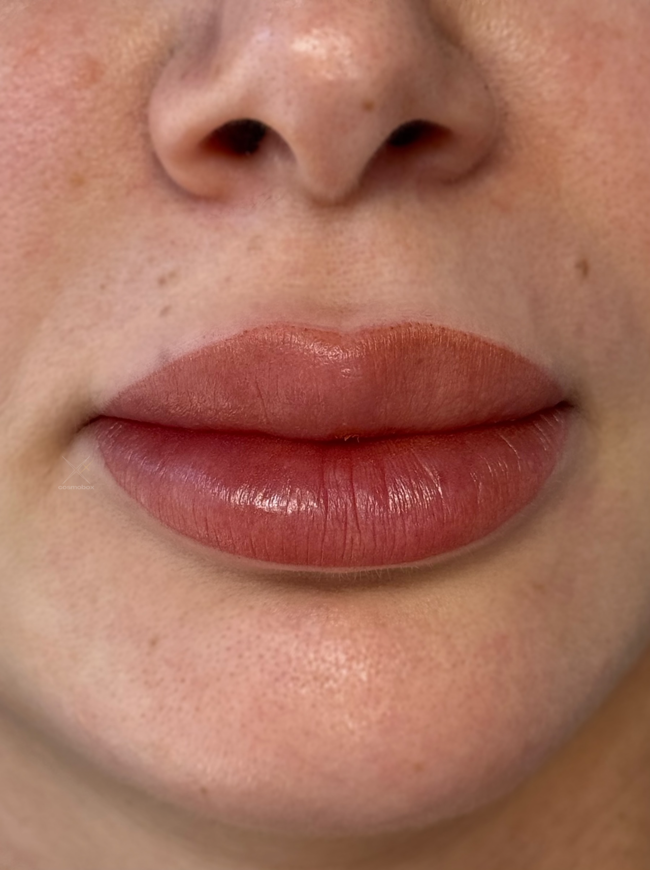 "Bratz" doll-shaped lips (lip blush tattoo)