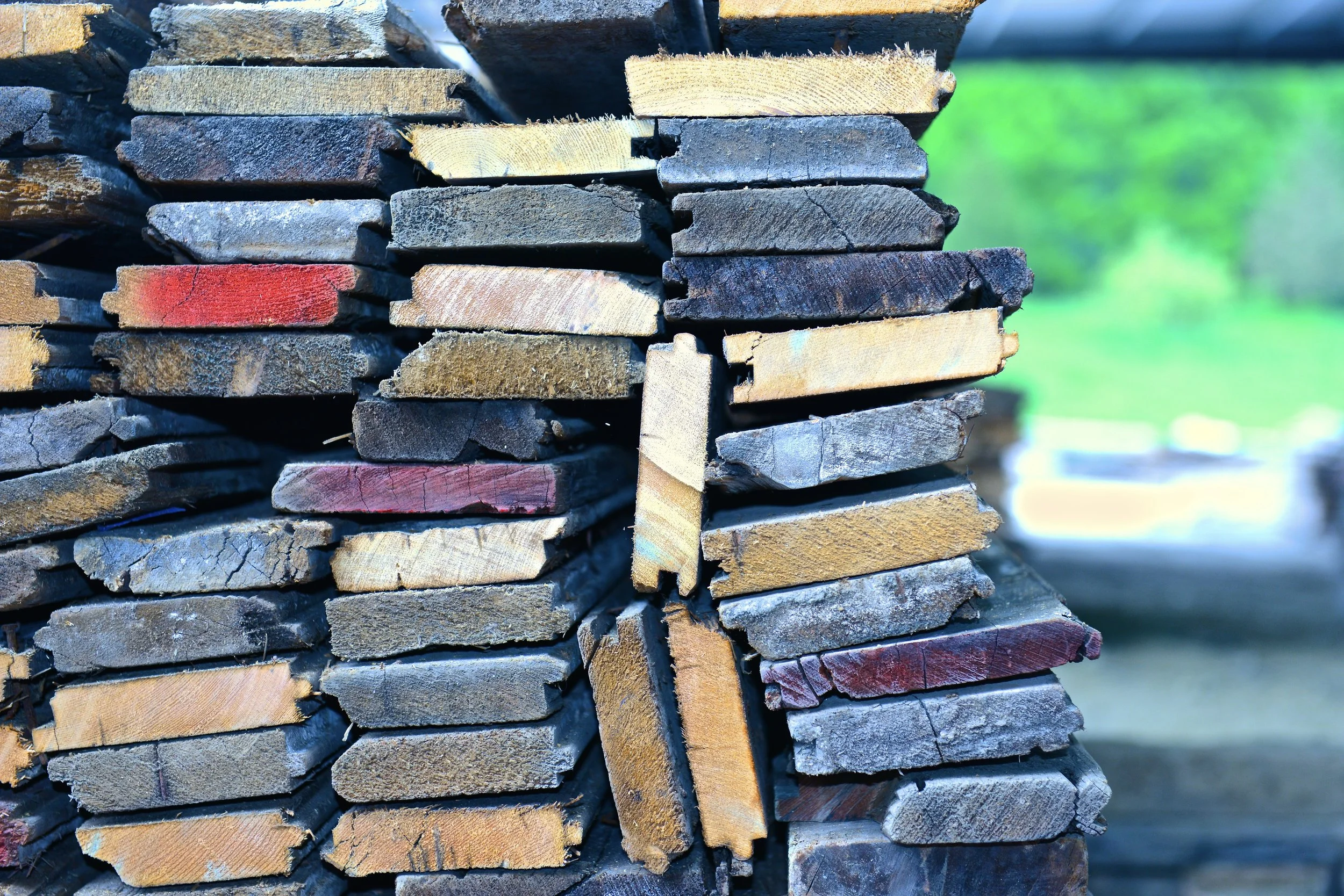 recycled wood floors in nature
