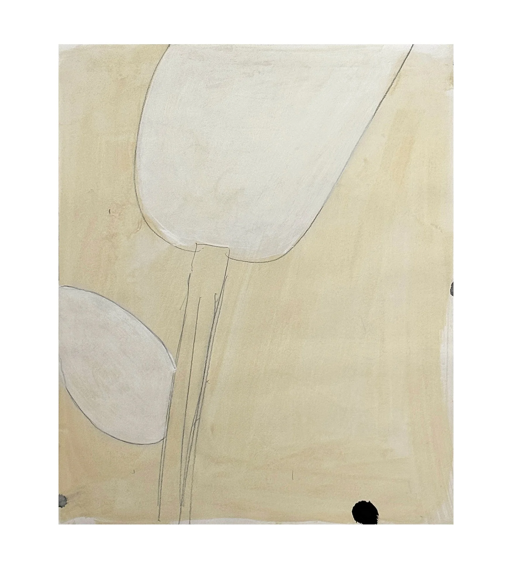 63 - 2026 - Gesso, Acrylic, Colour pencil on drawing paper. 14 x 17