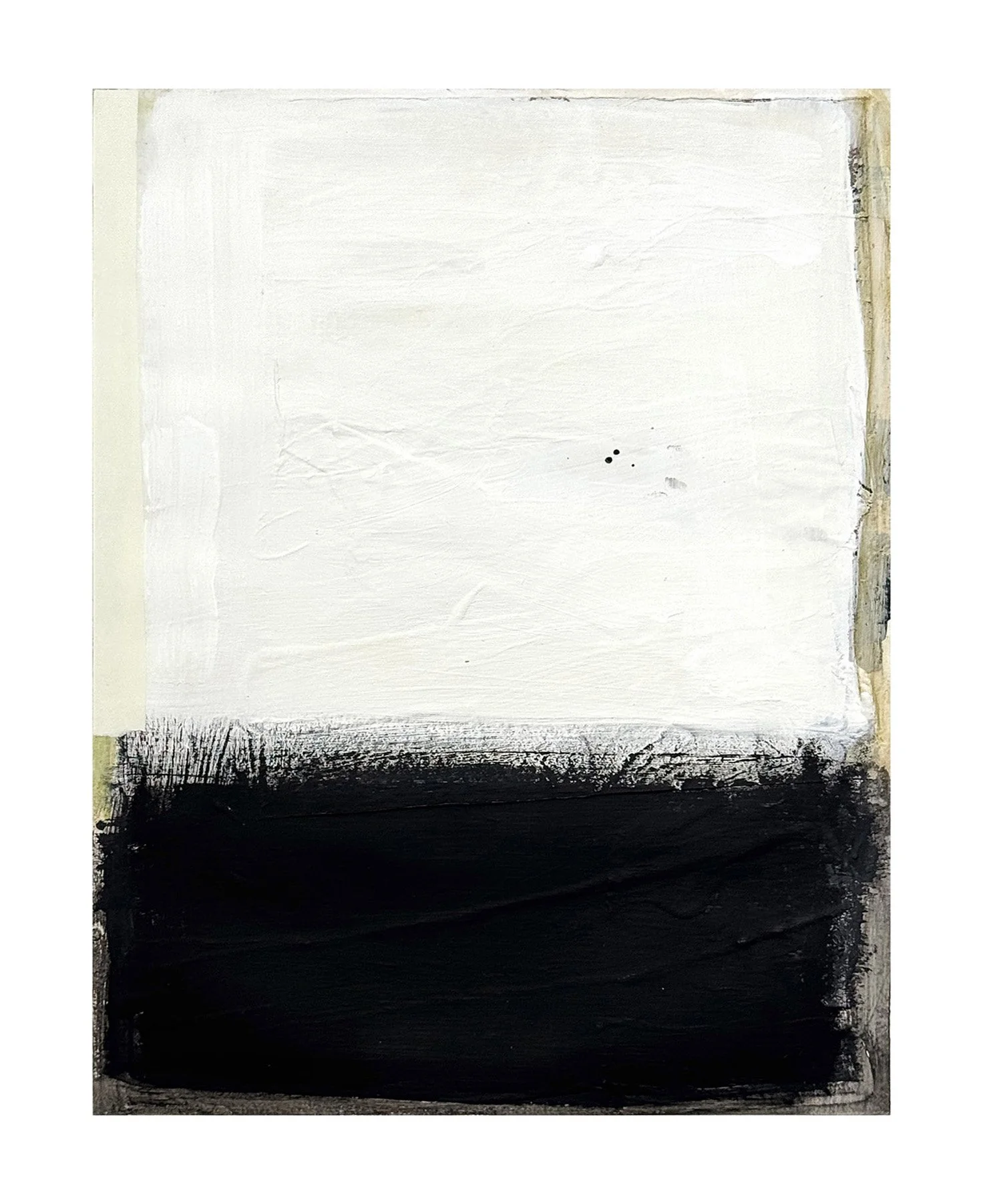153-2025- Black and White - Mixede Media on Watercolor Paper