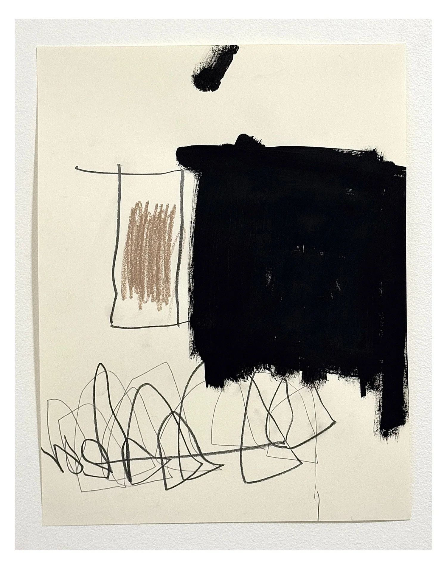 D80 - 2026 - Abstract drawing. Pencil, Colored Pencil, Gesso on Paper 11 x 14 inches