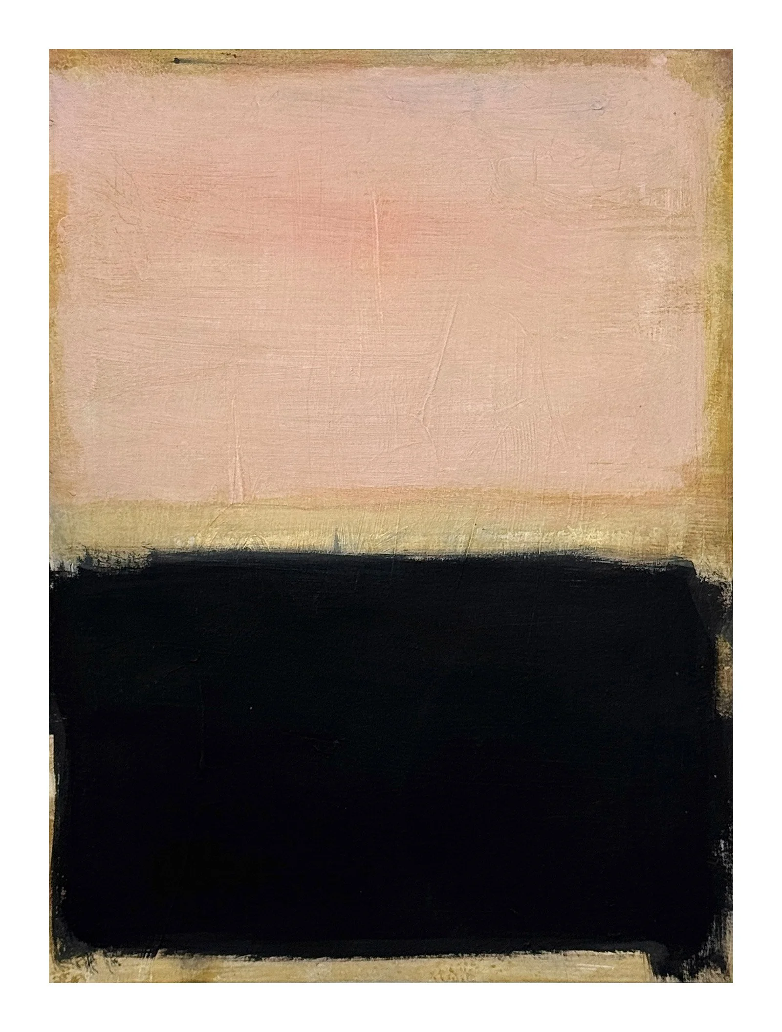 6 - 2026 "Abstract minimalist painting by Kat Noonan, part of the 'Moments of Contemplation' collection, featuring geometric forms and a limited color palette inspired by Danish functionalism."