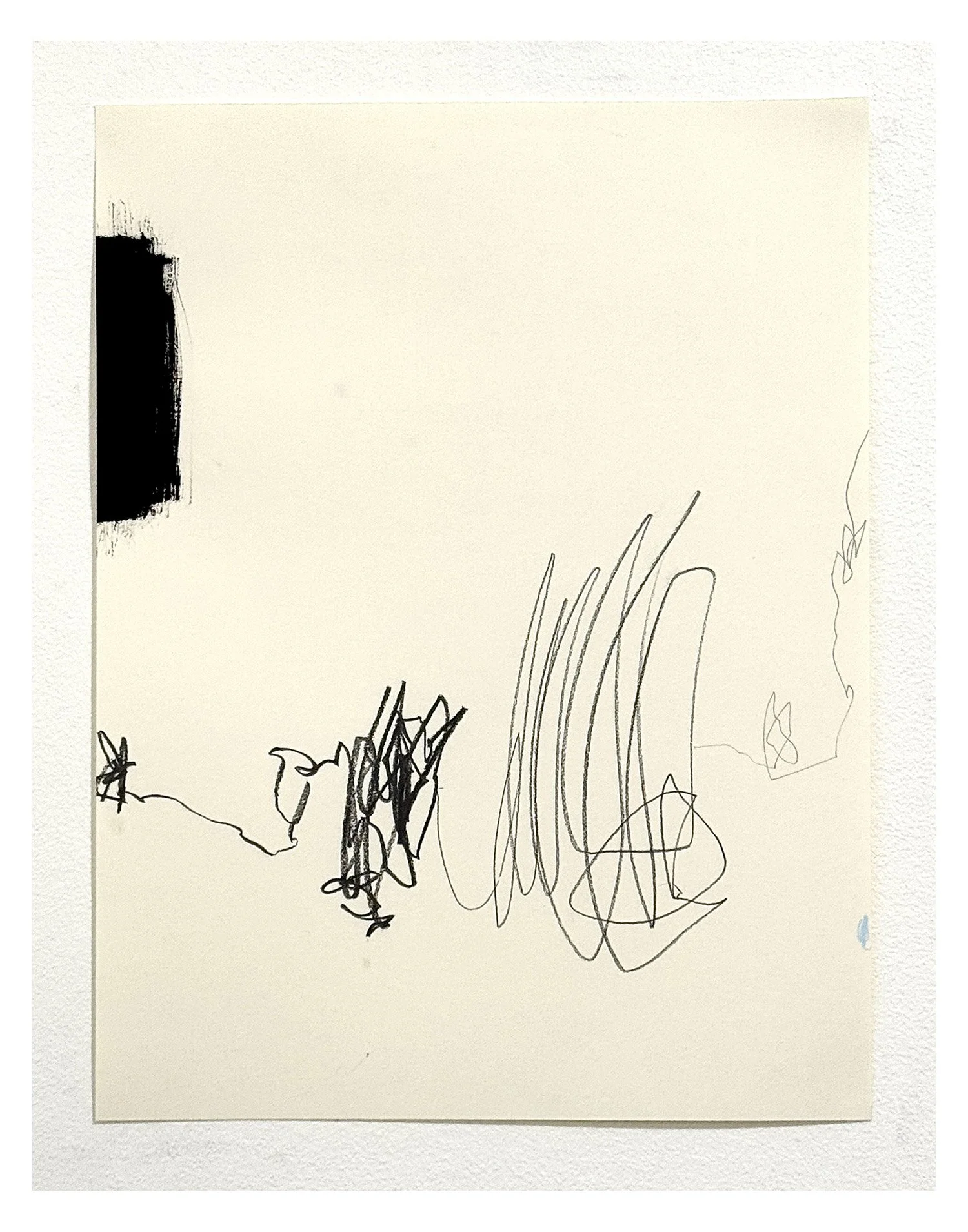 D74 - 2026 - Abstract drawing. Pencil, Colored Pencil, Gesso on Paper 11 x 14 inches
