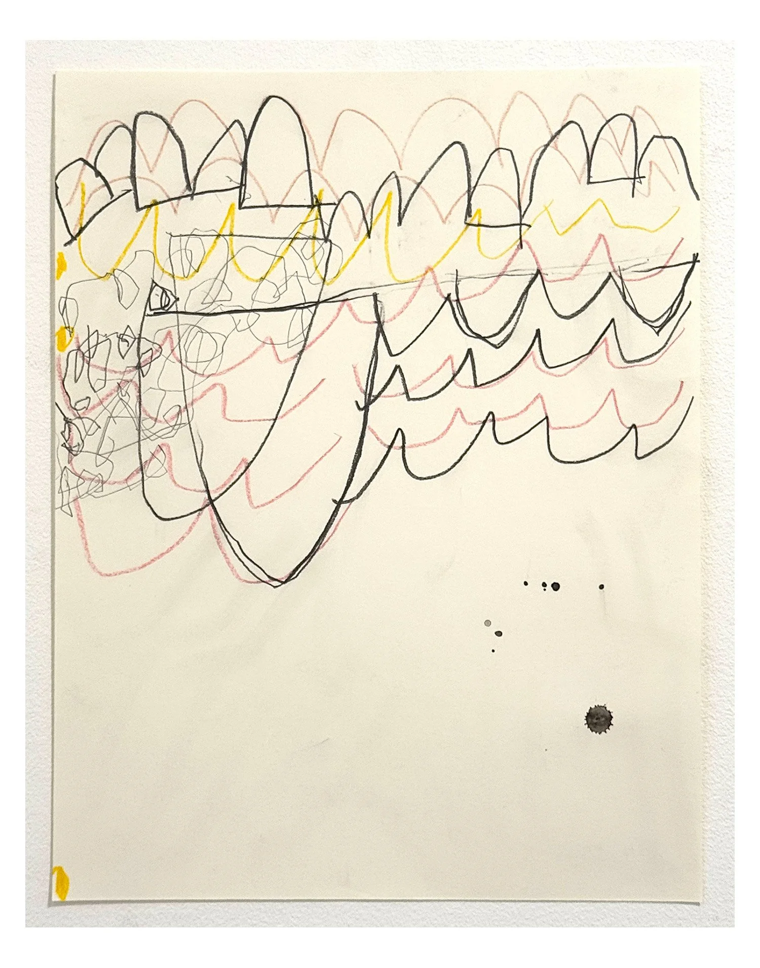 D41 - 2026 - Abstract drawing. Pencil, Colored Pencil, Crayon on Paper 11 x 14 inches