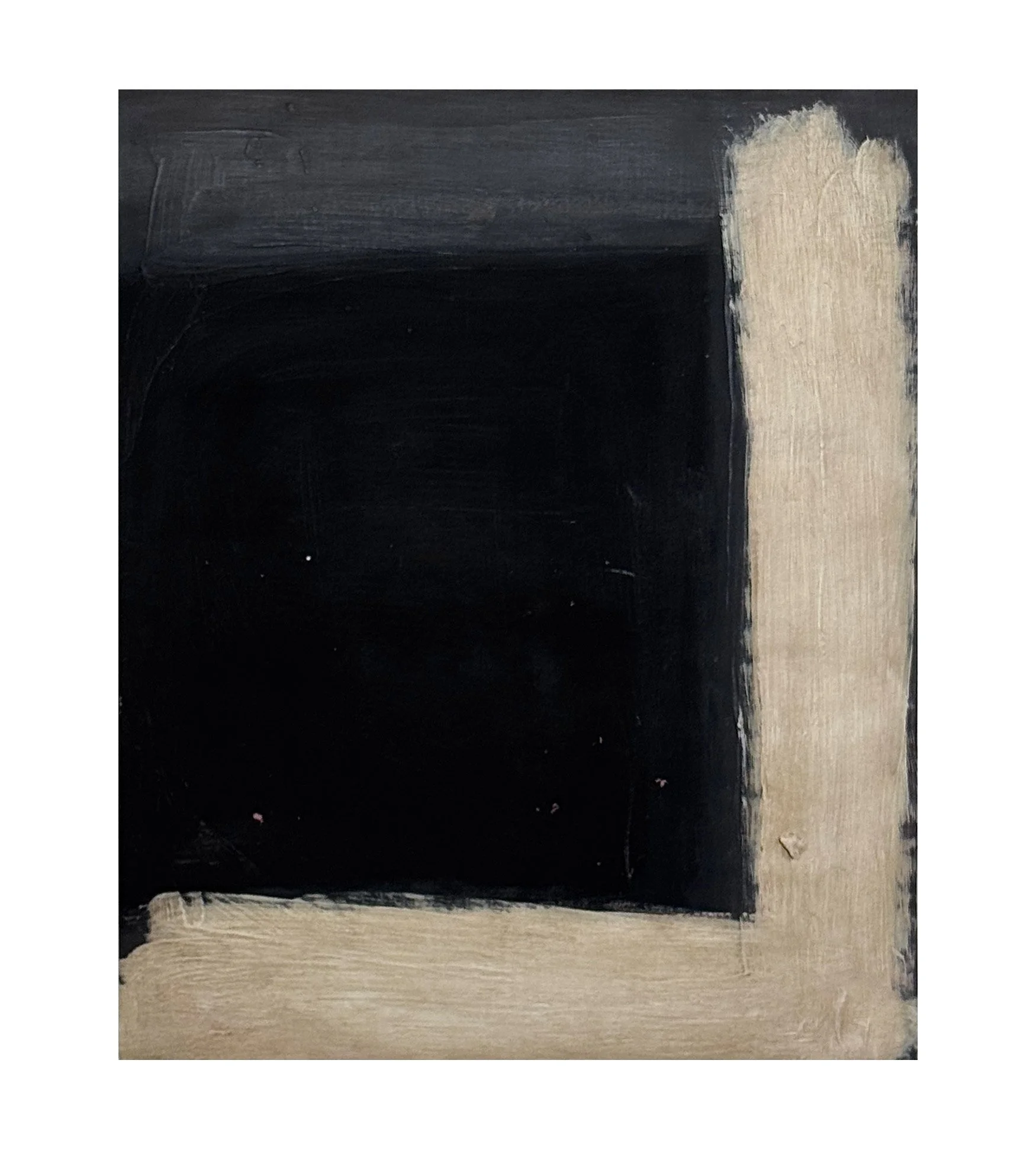 56 - 2026 - Acrylic, Gesso on Mixed Media Paper - Black and Cream