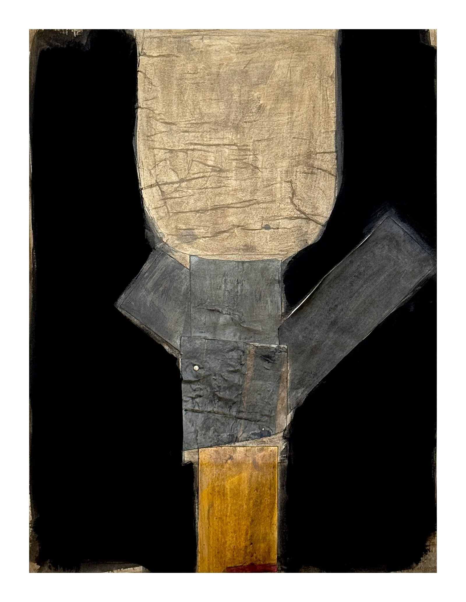 75 - 2026 - Mixed Media Collage on Watercolor Paper 18" x 24"