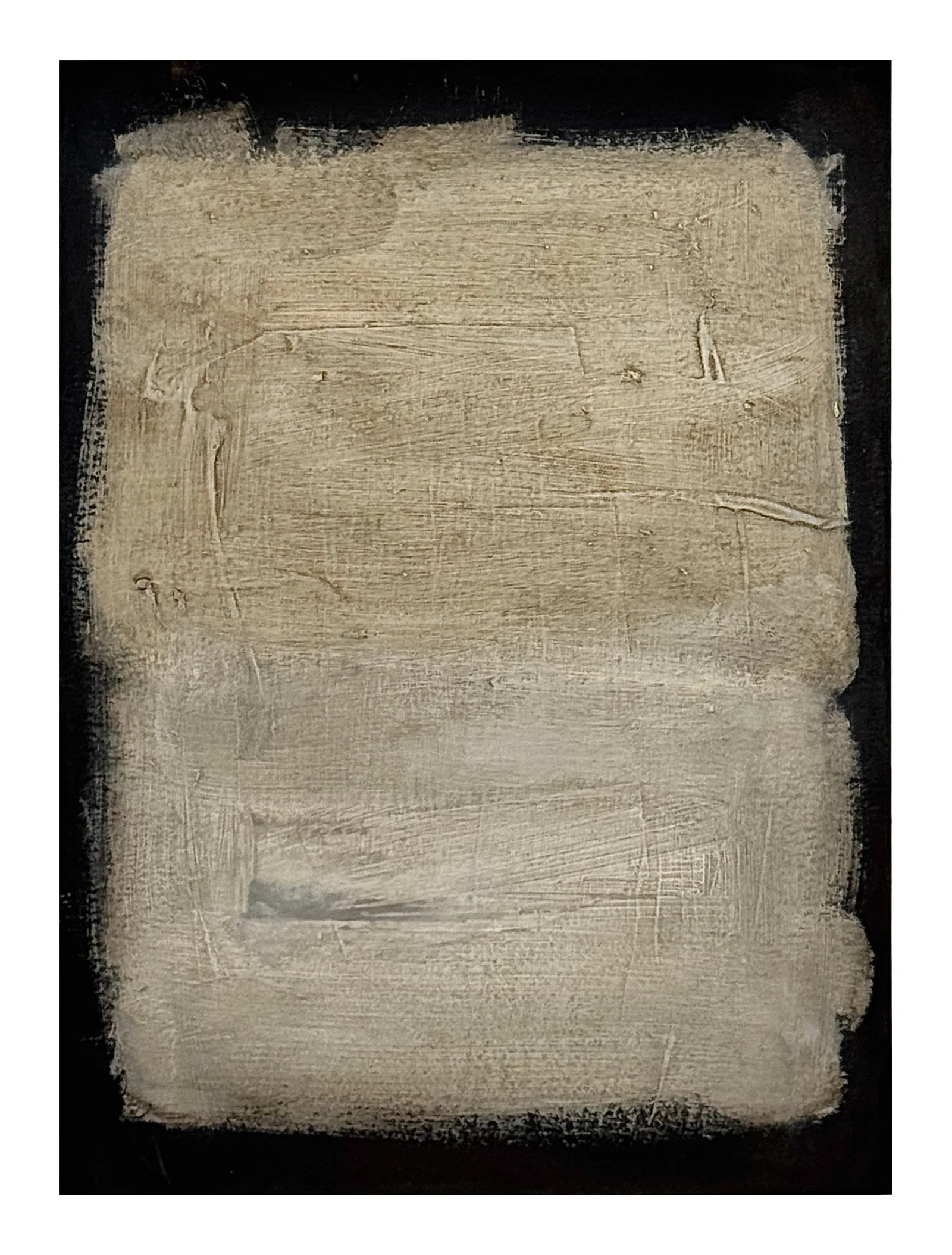 72 - 2026 - Shades of Bone White surrounded by deep Black 11 x 15