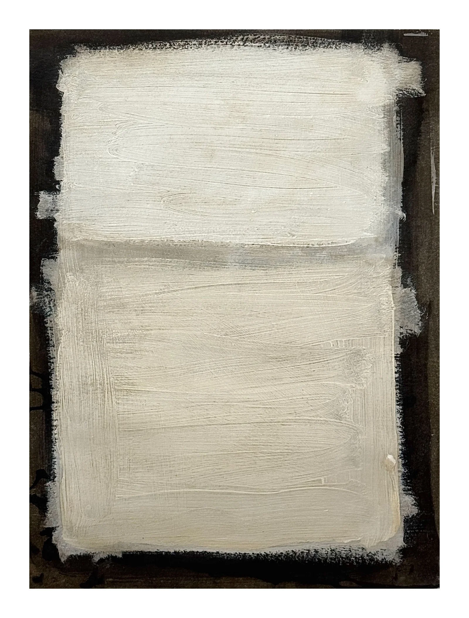 5 - 2026 "Abstract minimalist painting by Kat Noonan, part of the 'Moments of Contemplation' collection, featuring geometric forms and a limited color palette inspired by Danish functionalism."