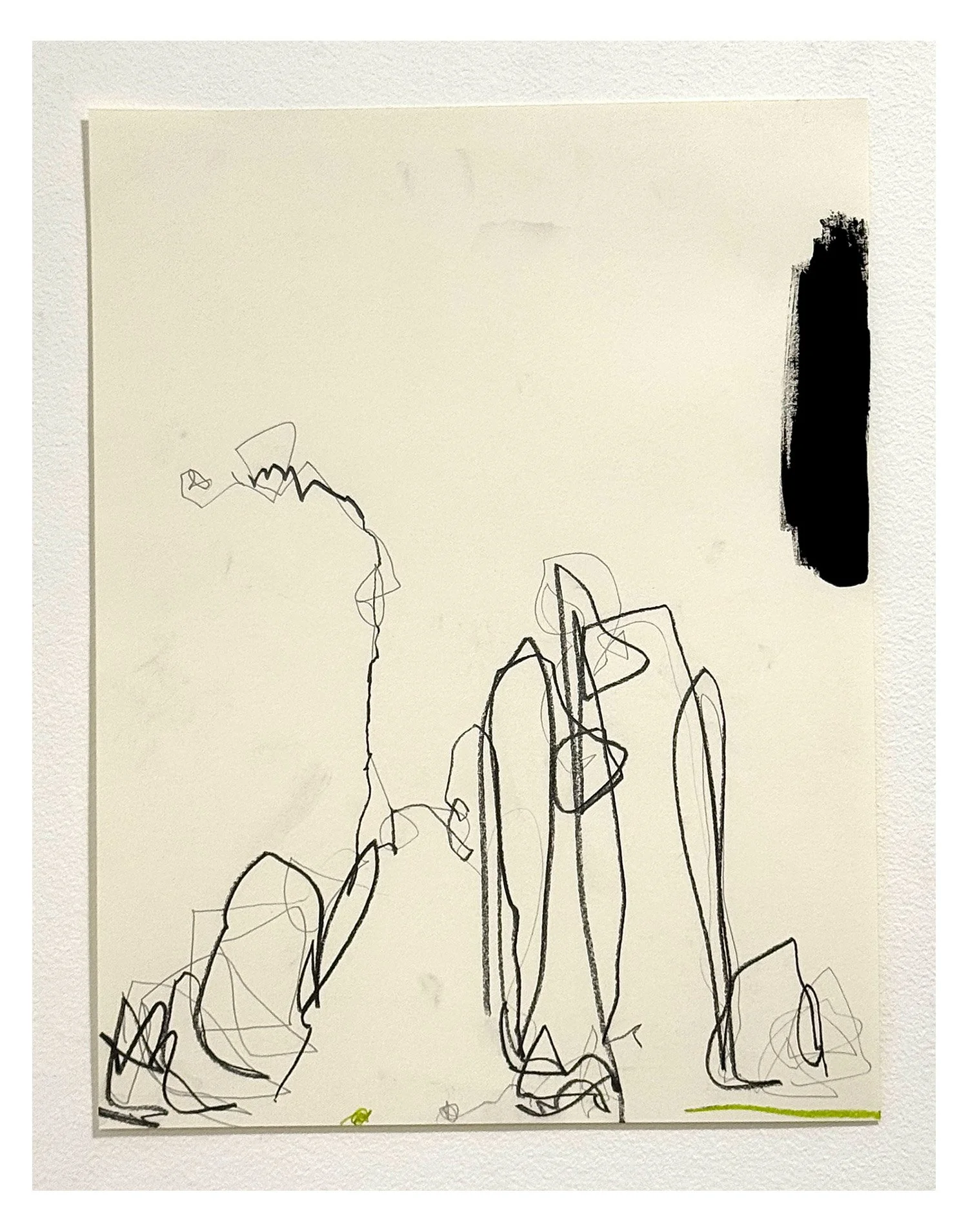 D82 - 2026 - Abstract drawing. Pencils, Gesso on Paper 11 x 14 inches