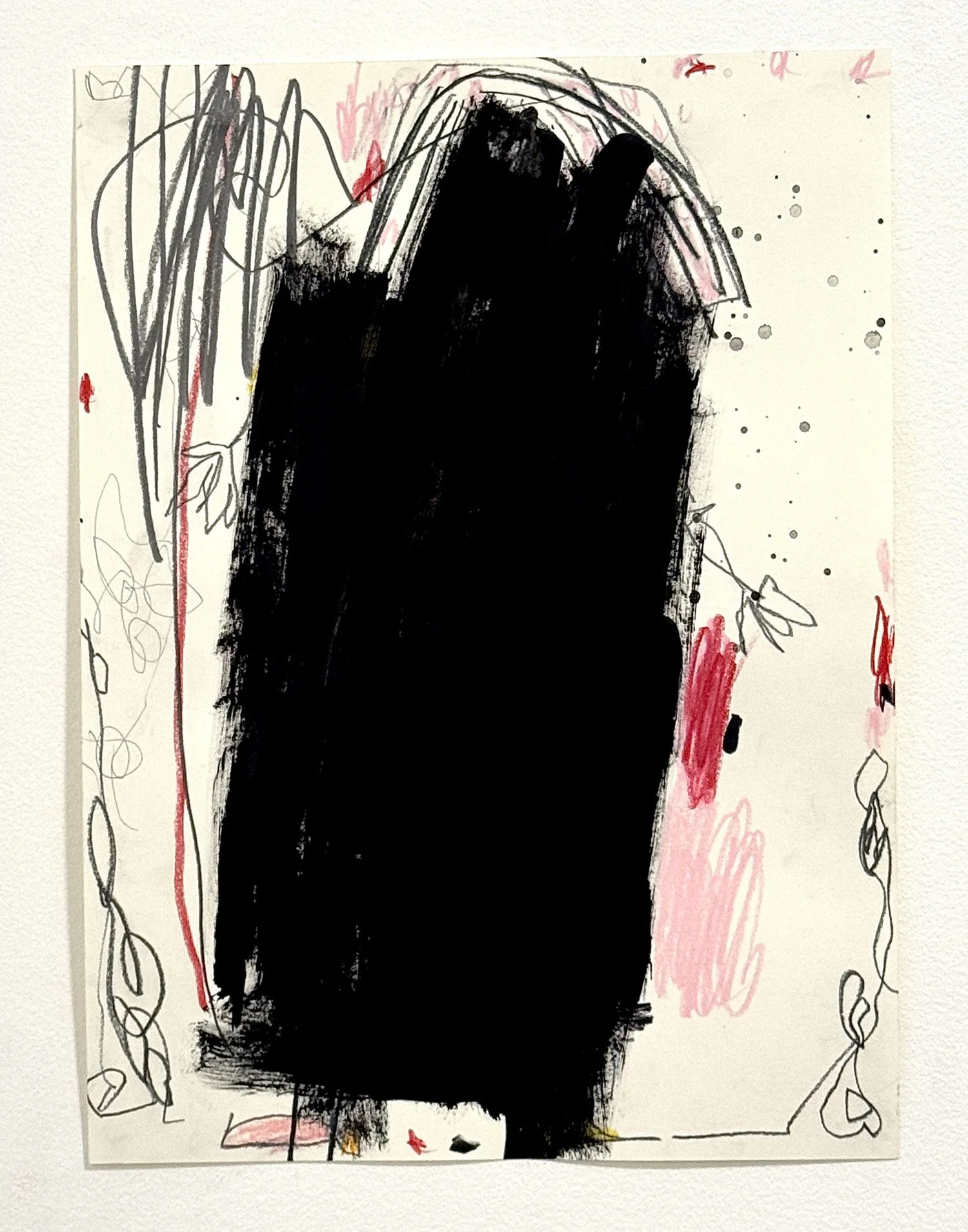 D84 - 2026 - Abstract drawing. Pencils, Gesso on Paper 11 x 14 inches