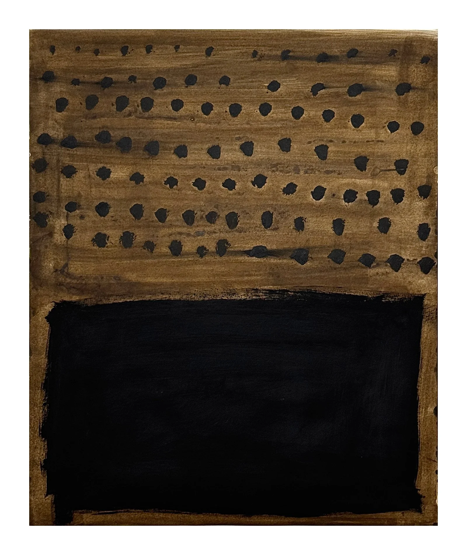 37 - 2026 - Acrylic, Gesso on Mixed Media Paper - Brown - Black