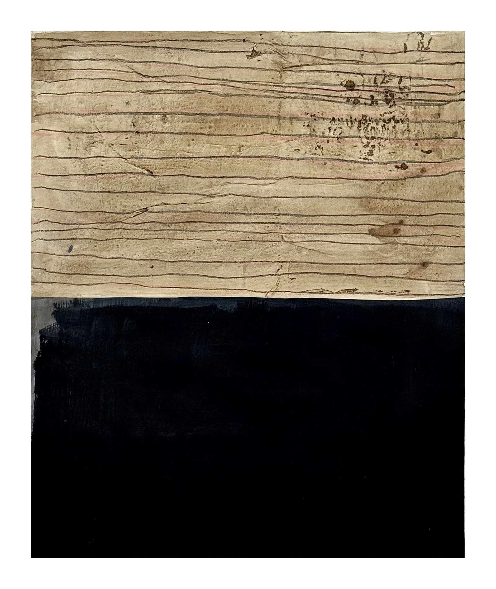 33 - 2026 - Mixed Media Collage on Paper - Blacks - Browns