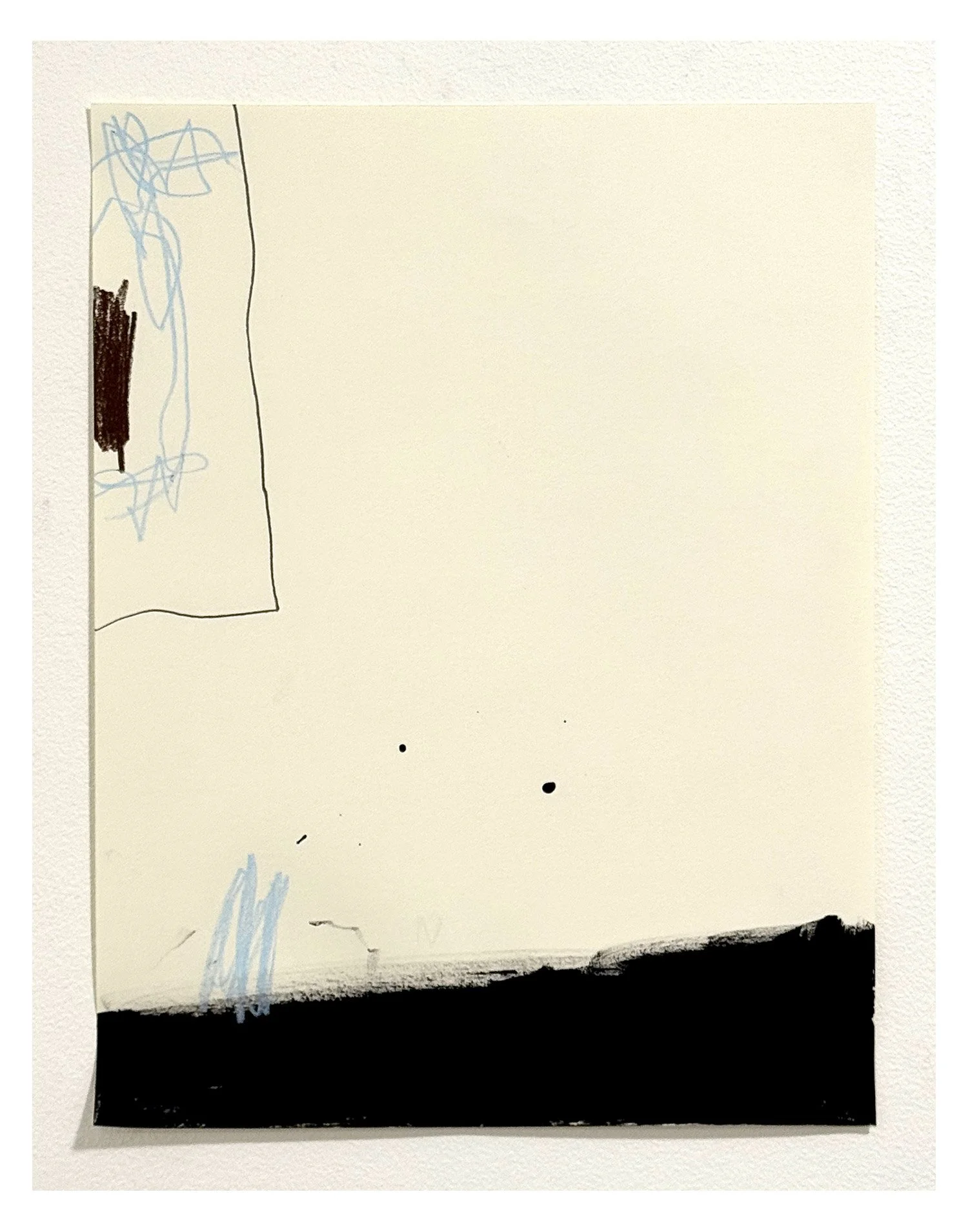 D69 - 2026 - Abstract drawing. Pencil, Colored Pencil, Gesso on Paper 11 x 14 inches