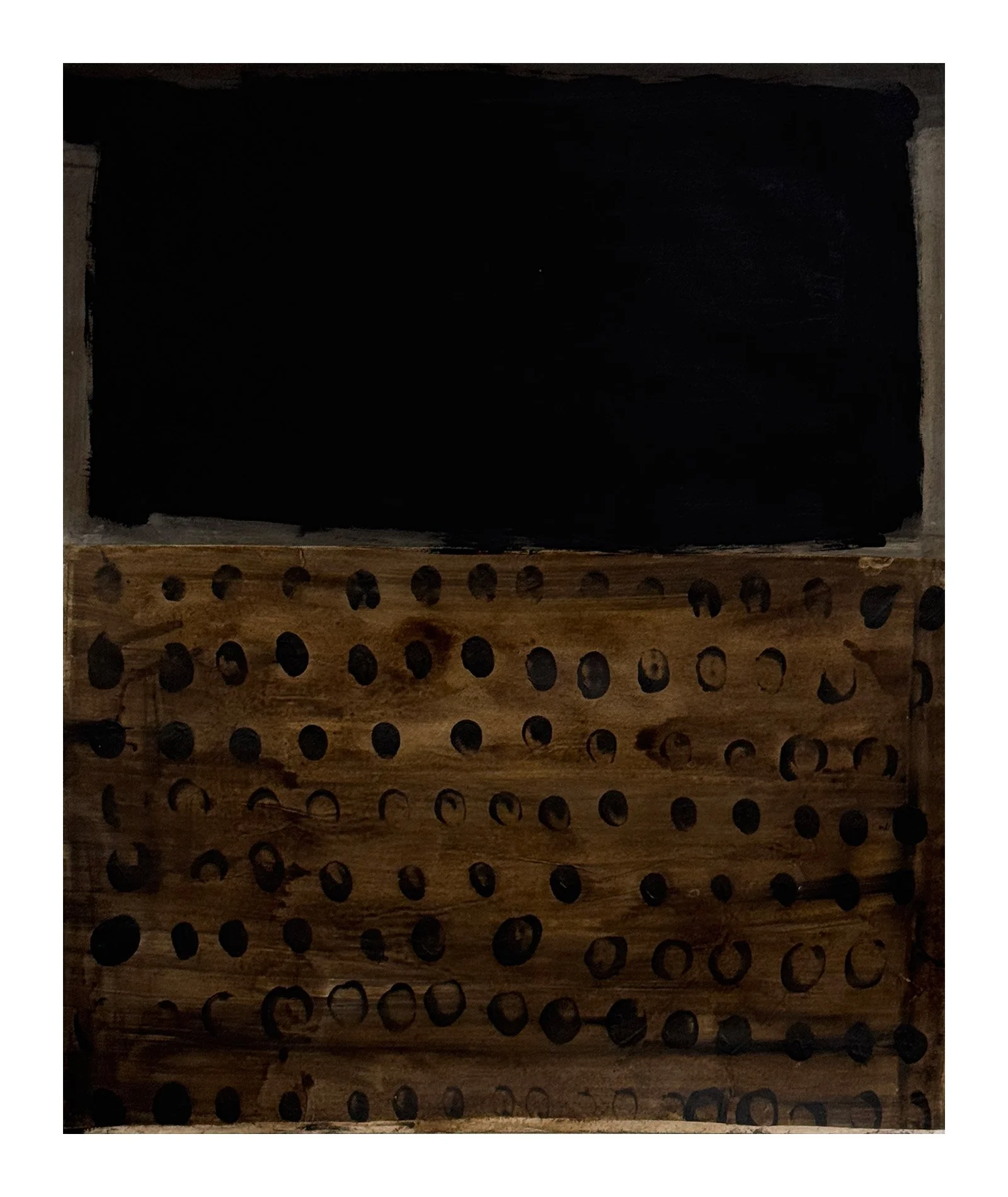 36 - 2026 - Acrylic, Gesso on Mixed Media Paper - Brown - Black - Grey