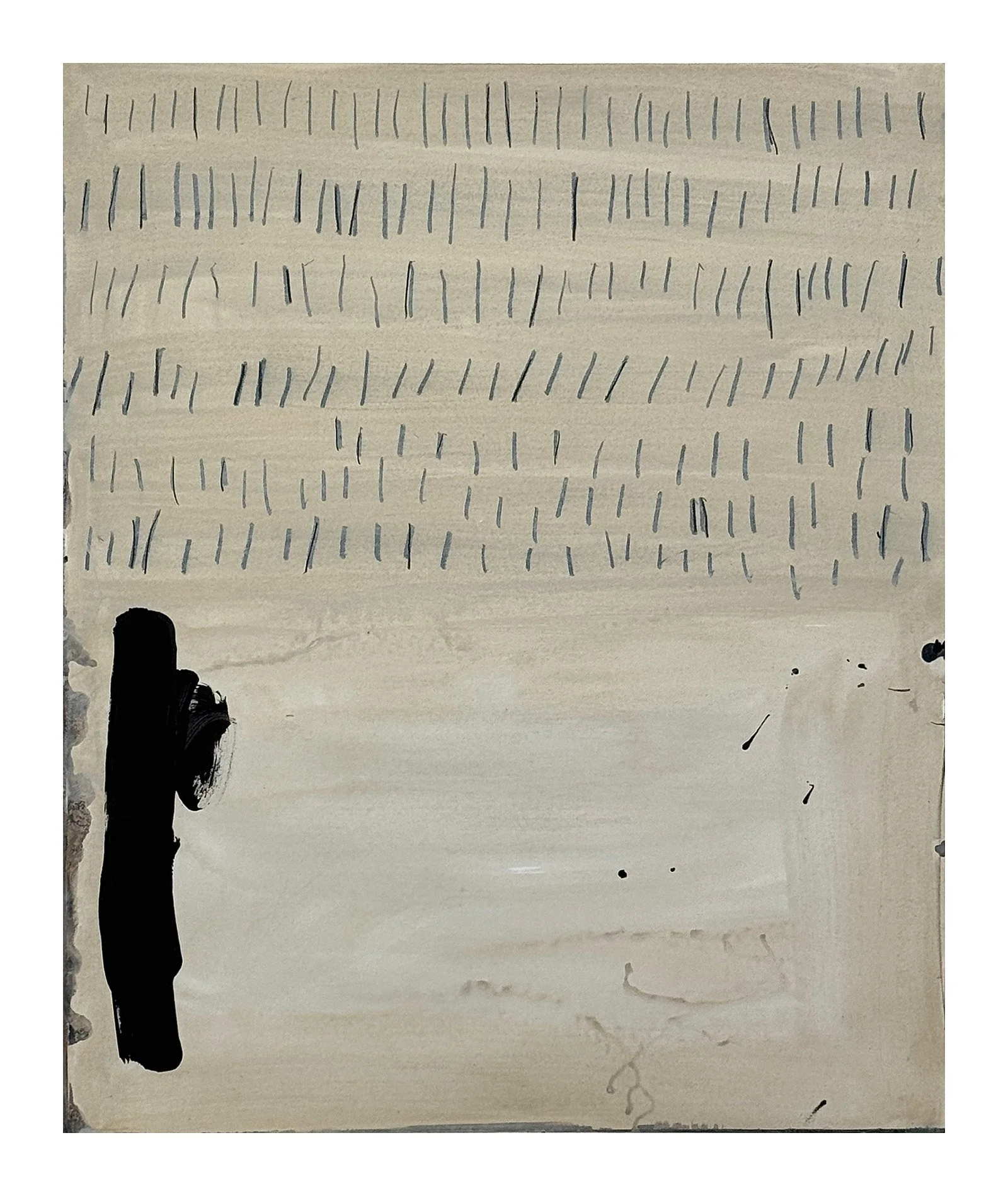 35 - 2026 - Mixed Media on Paper - Blacks - Greys - Whites