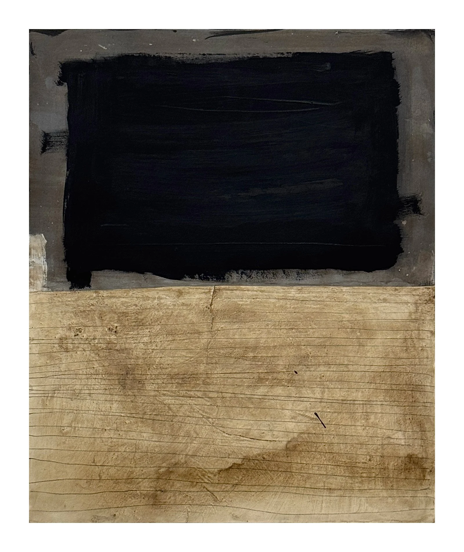 32 - 2026 - Black - Brown - Grey - Mixed Media Collage