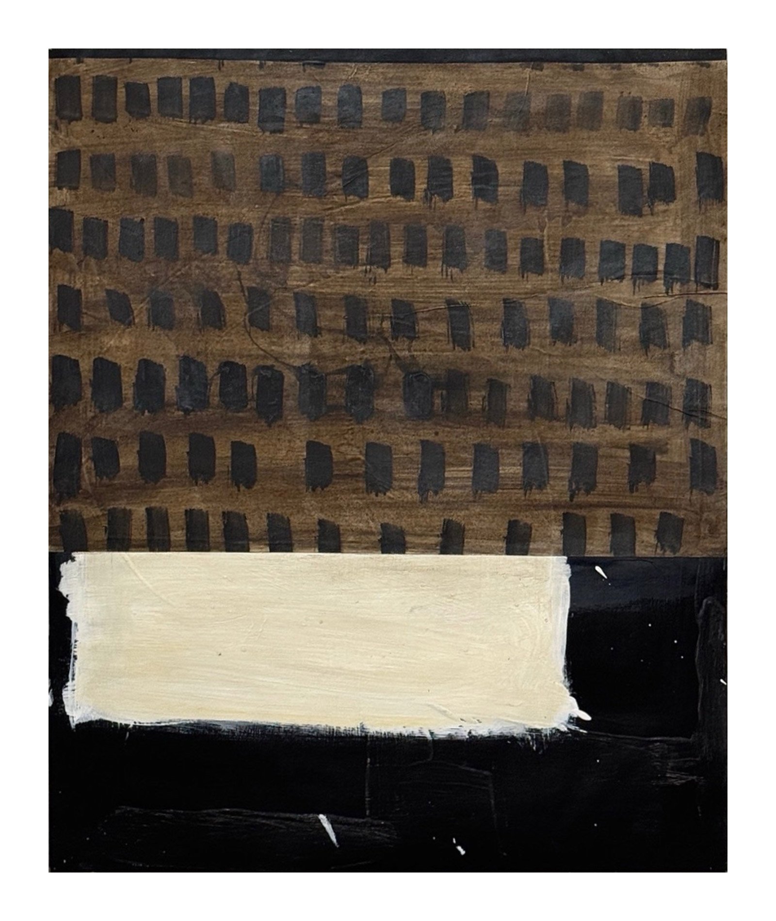 31 - 2026 - Black - Brown - Cream - Mixed Media Collage