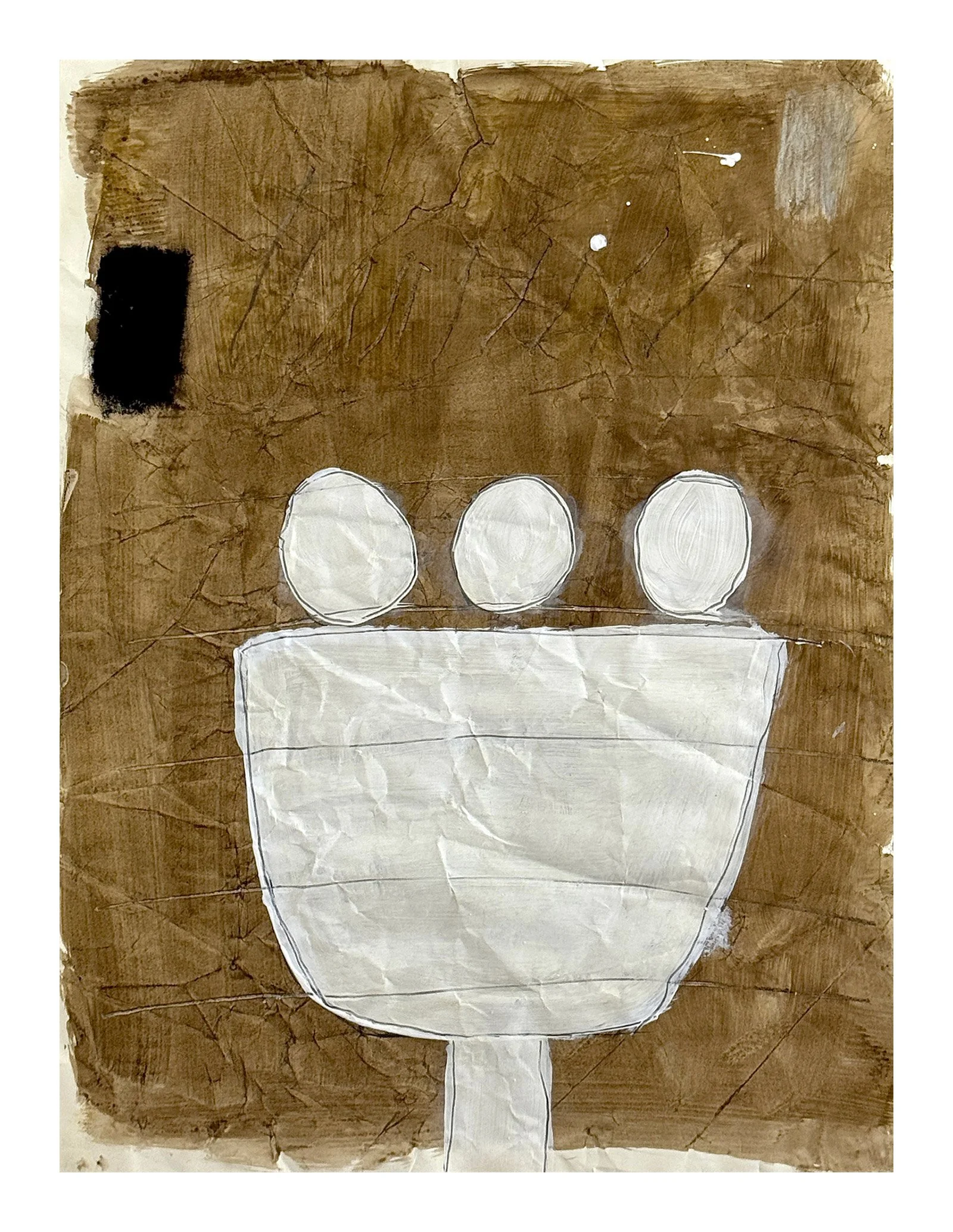 78 - 2026 - Gesso, Acrylic, Pencil on drawing paper 18 x 24 inches