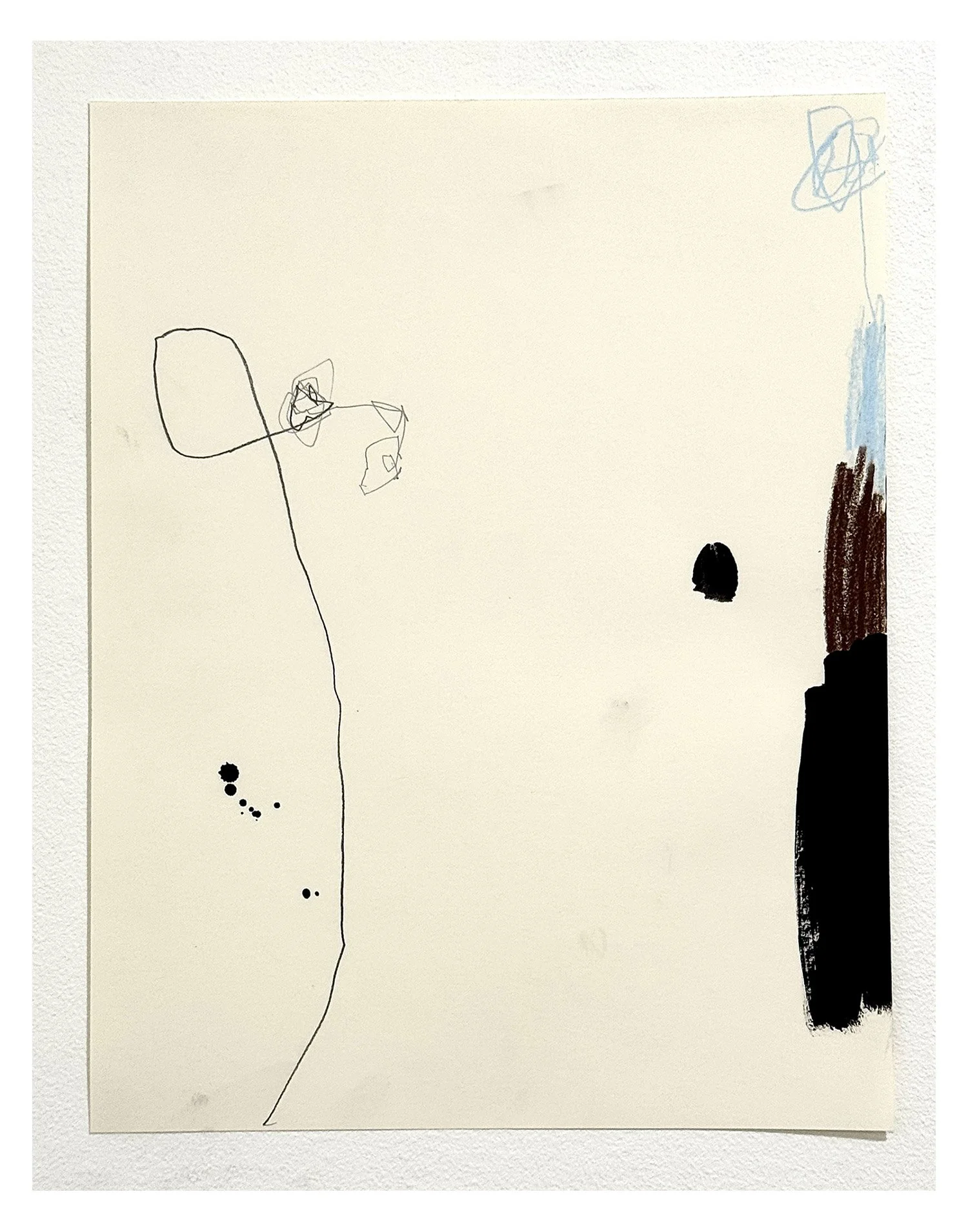 D70 - 2026 - Abstract drawing. Pencil, Colored Pencil, Gesso on Paper 11 x 14 inches