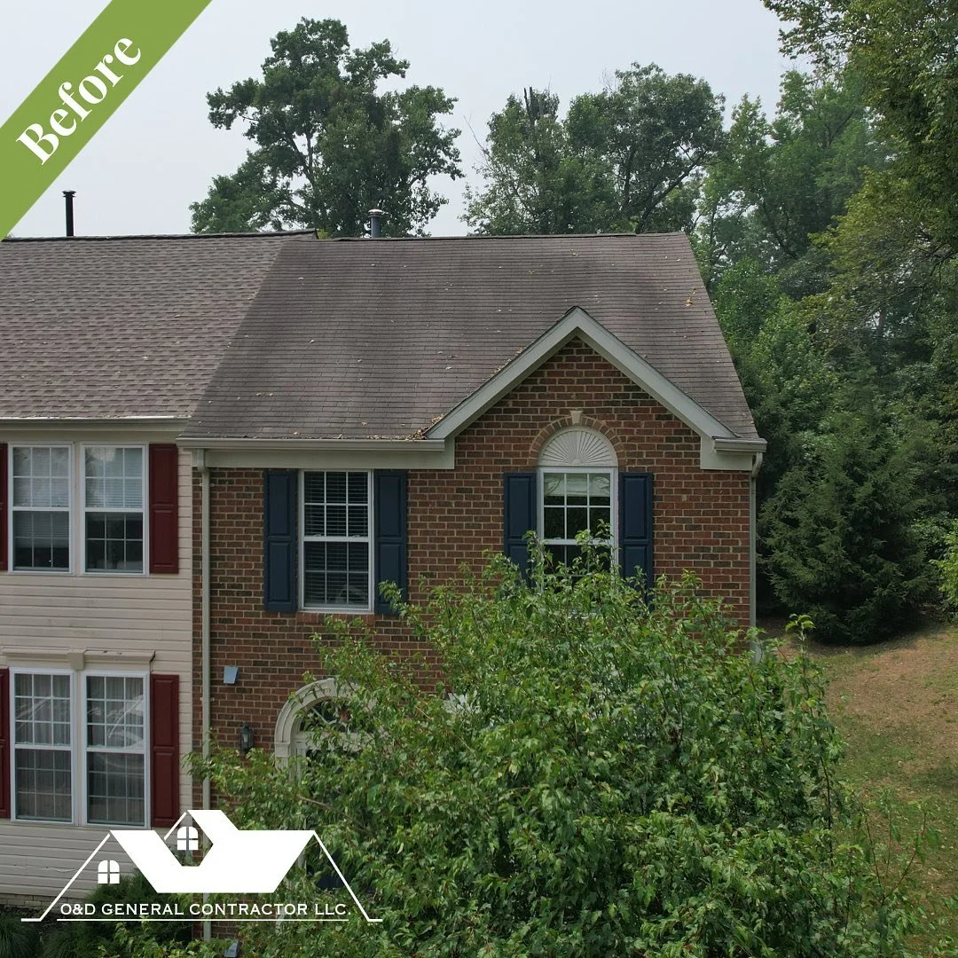 From bland to grand! 🏡✨ Our recent roof transformation gave this beautiful home a more elevated and modern look. Our homeowner&rsquo;s choice of shingles matched nicely with their window shutters allowing for a unison look. #rooftransformation #Roof