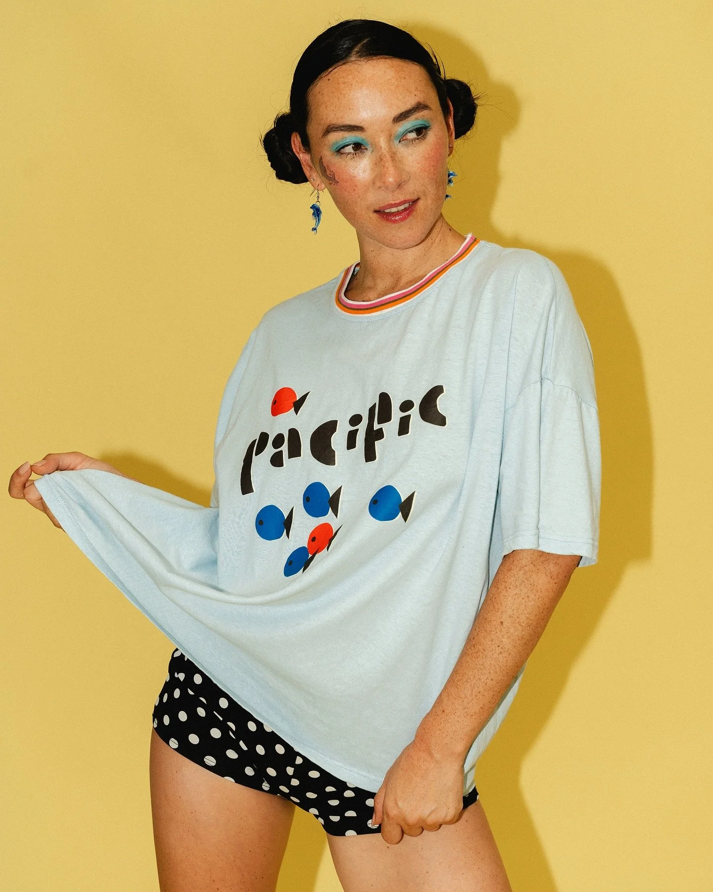 Sooo many fun designs coming soon for @spicydugong.club summer collection 🐠🌴🍌

Can't tell which one is my favourite! 

Worn by @ktsanchez89 &amp; @avacormackk little ones.
Shot by @thecandidfiles