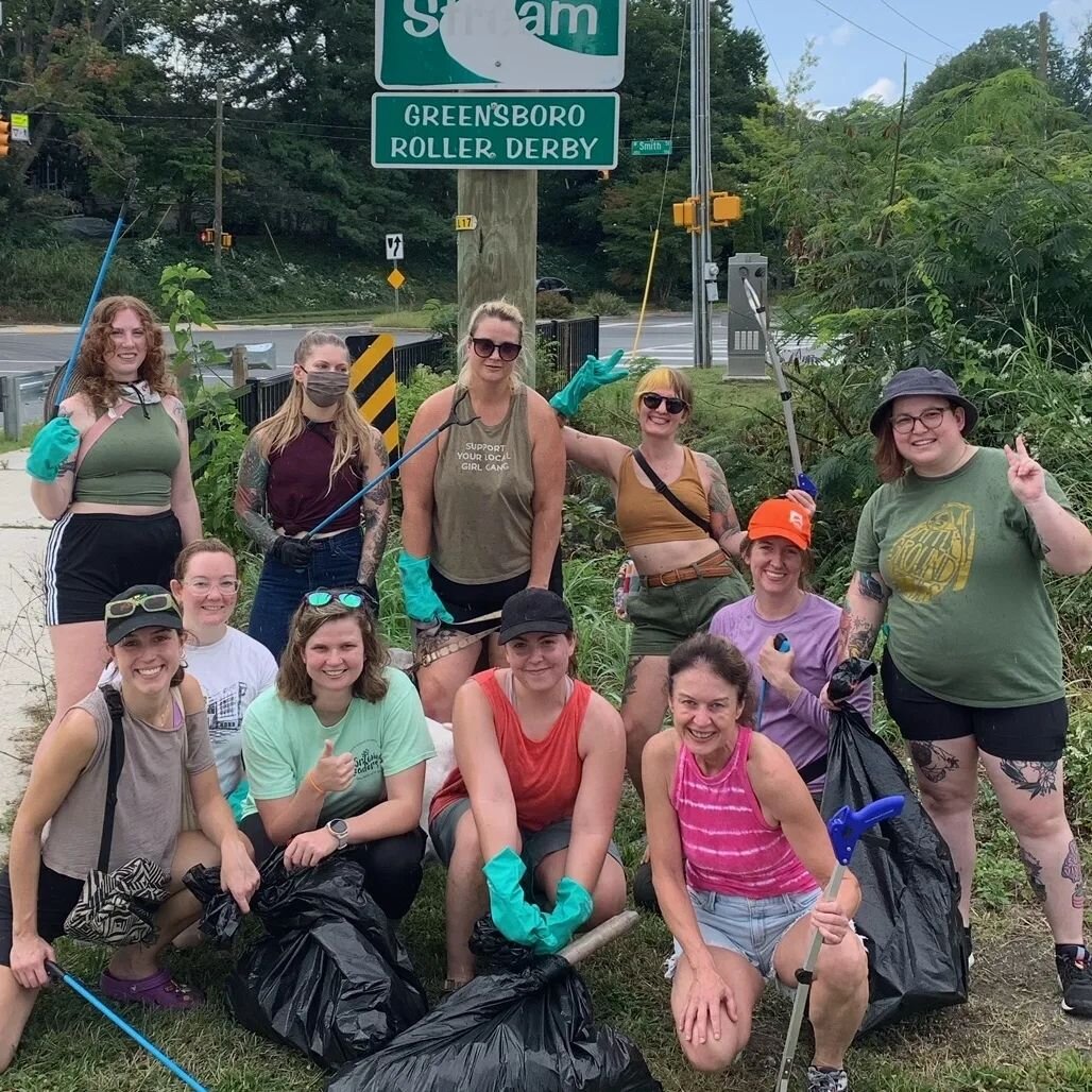 GSORDs stream clean was rain or shine today!

DM to be tagged!

#stream #streamclean #trashpickup #greensboronc #greensbororollerderby #GSORD #WFTDA #rollerderby #cleanup #laborday #labordayweekend #gso #NC #gsonc #gsorollerderby