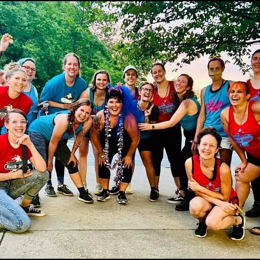 Congratulations to our beautiful derby bride Vicious Virus and her Groom. They tied the knot today at the downtown fun fourth event! Virus we love you so much and wish you two all the best! 

CONGRATULATIONS!!!!

#wedding #bride #rollerderby #rollerd