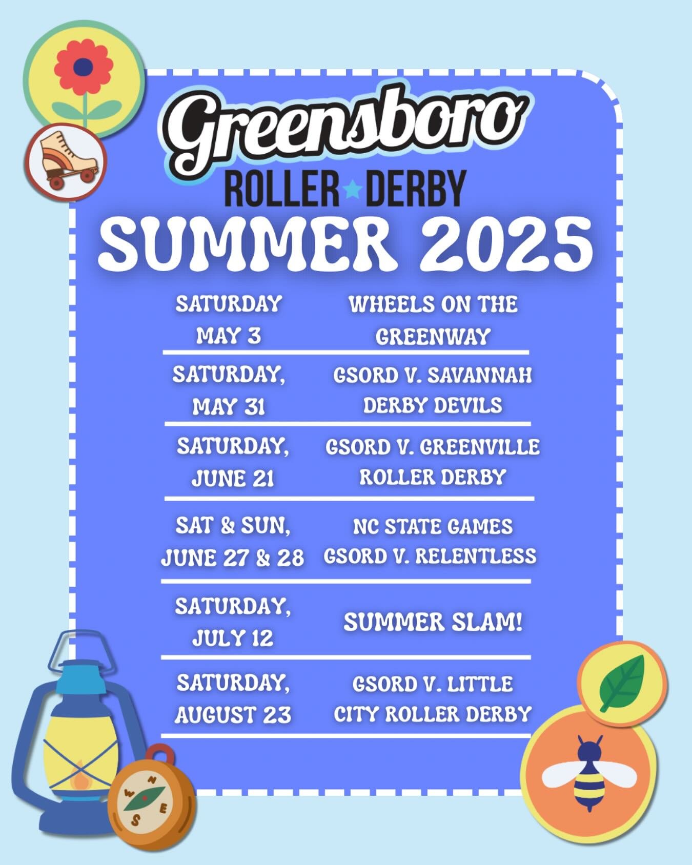 Were you wondering what we were up to this summer? Well wonder no longer!! 

🌻This weekend you can catch us at Wheels on the Greenway at Woven Works Park in Greensboro!🌞