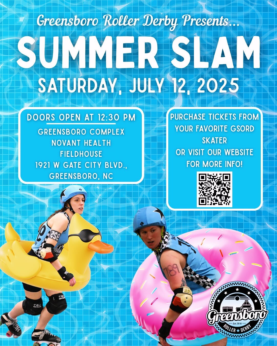 🛼☀️ The heat is on, Greensboro! ☀️🛼
Summer Slam is rolling back into town for its 3rd epic year next month &mdash; and it&rsquo;s gonna be a total blast! 💥

Have you grabbed your tickets yet? 🎟️ Don&rsquo;t miss the hits, thrills, and non-stop de