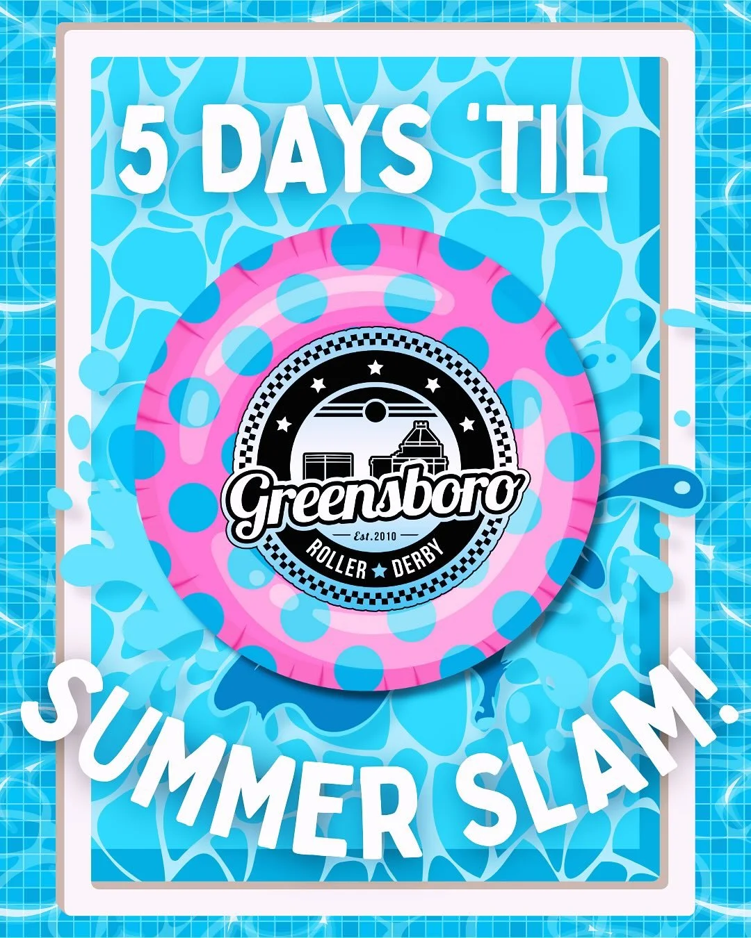 🌟SUMMER SLAM IS FIVE DAYS AWAY!!! 🌟

📅 July 12th
📍 Novant Field House
1921 W Gate City Blvd, Greensboro, NC

Grab your snorkels, floaties, and skates &mdash; this summer roller derby bash is gonna be 🔥🔥

💥 What&rsquo;s Going Down:

⚔️ 1 Sancti