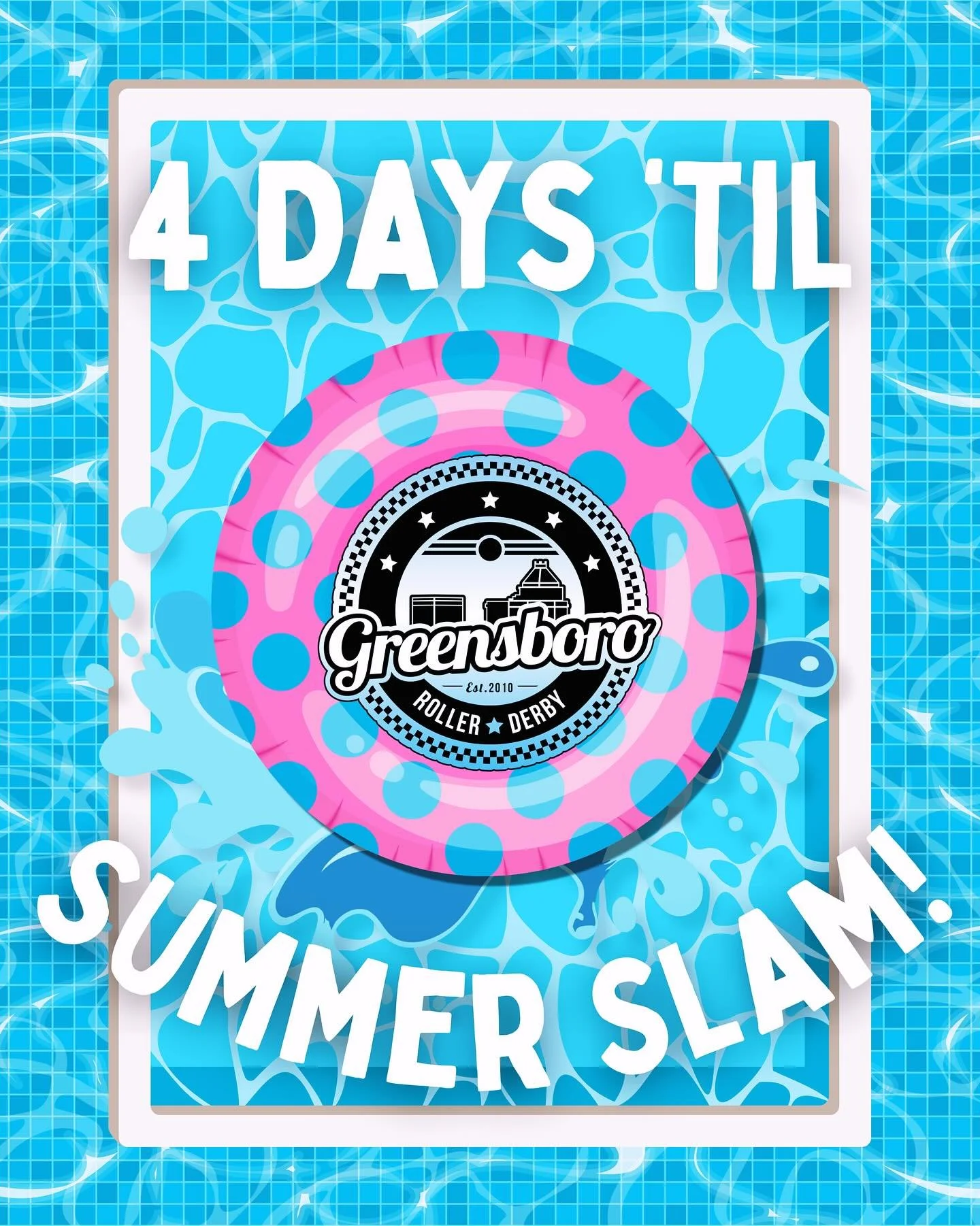 🌟SUMMER SLAM IS FOUR DAYS AWAY!!! 🌟

📅 July 12th
📍 Novant Field House
1921 W Gate City Blvd, Greensboro, NC

Grab your snorkels, floaties, and skates &mdash; this summer roller derby bash is gonna be 🔥🔥

💥 What&rsquo;s Going Down:

⚔️ 1 Sancti