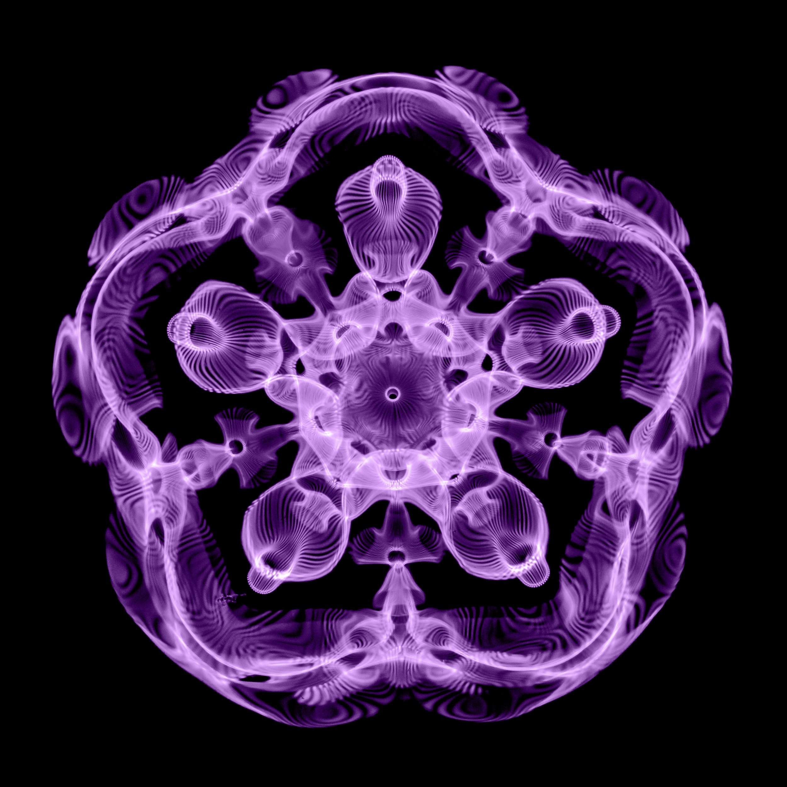 Voice mandala in purple