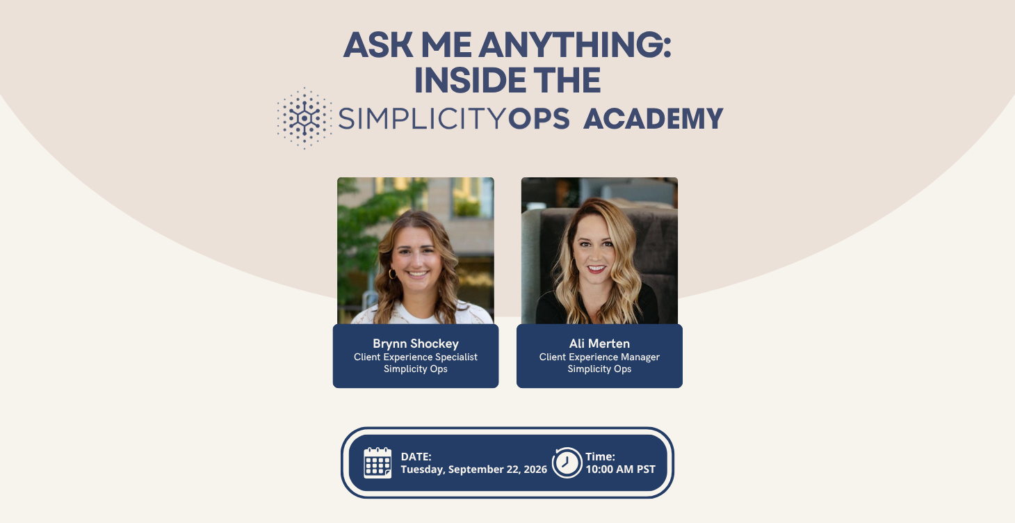 AMA Webinar: Simplicity Ops Academy