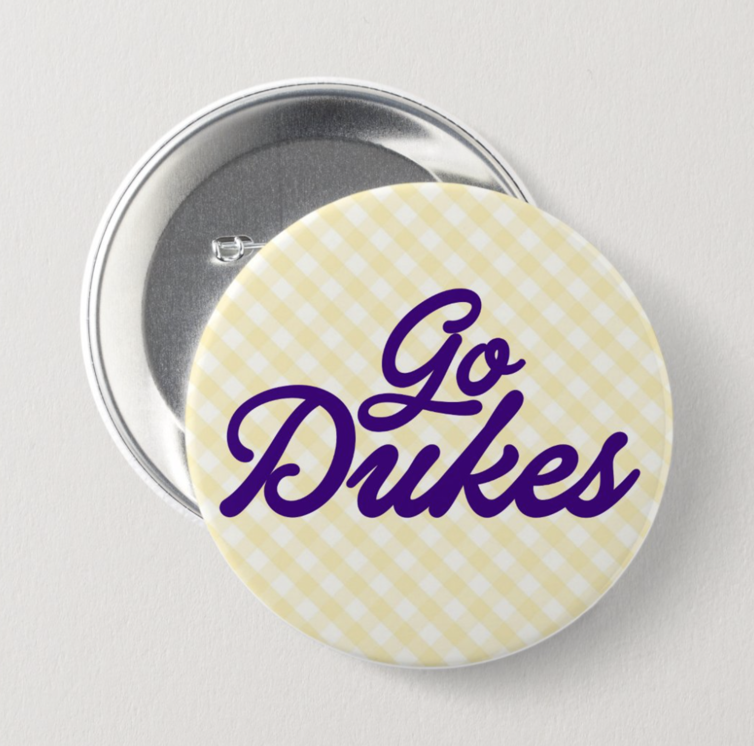 go dukes plaid (large) pin