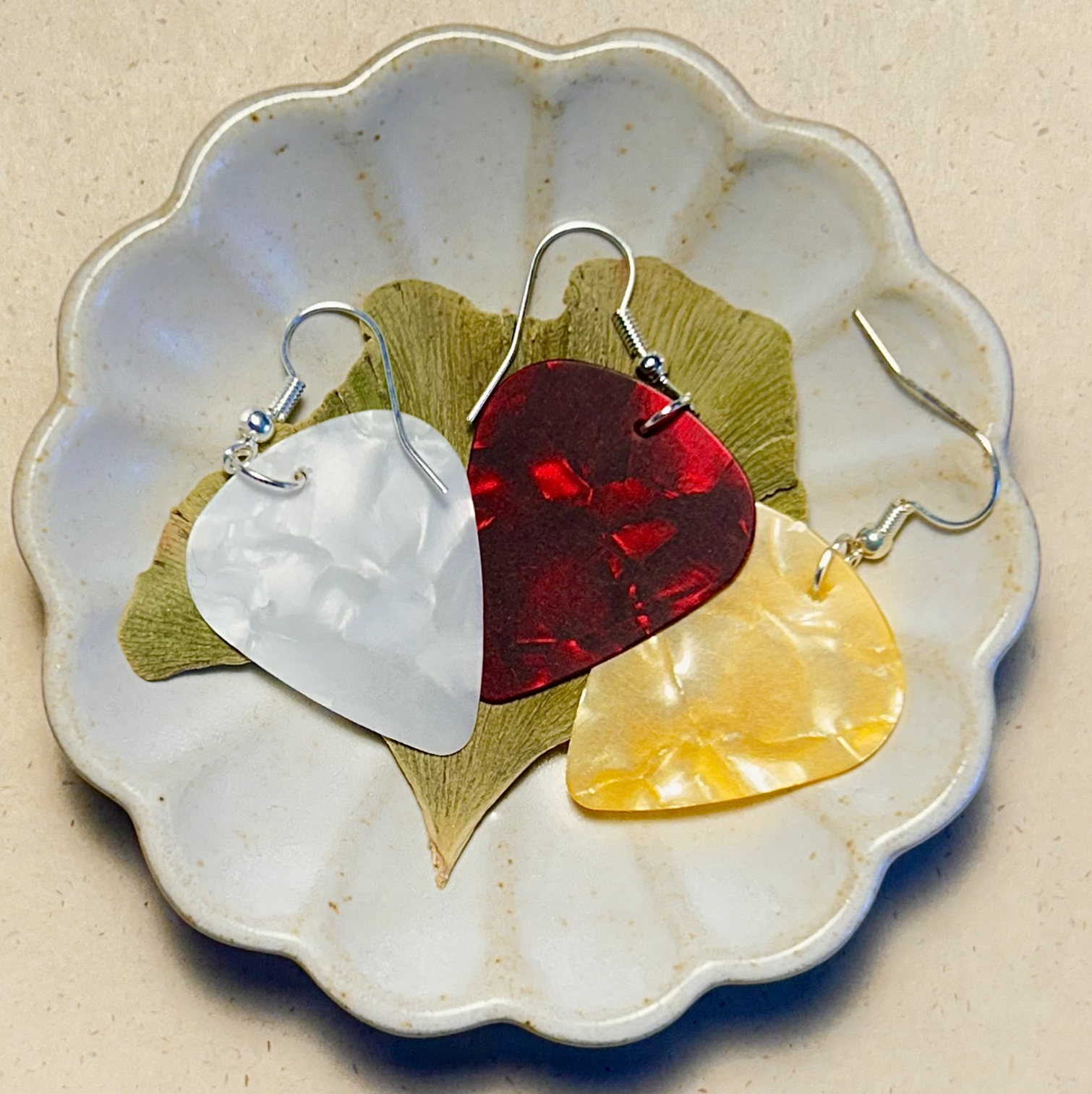 Guitar Pick Earrings Shades 1-3