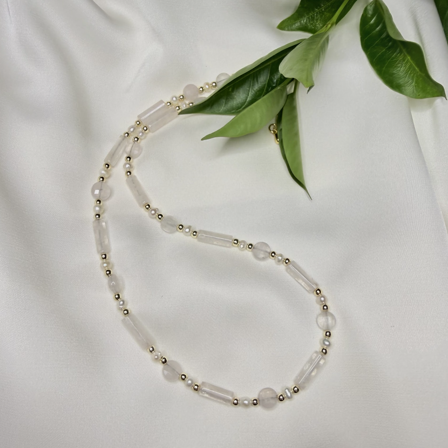 Rosewater Gemstone Necklace
