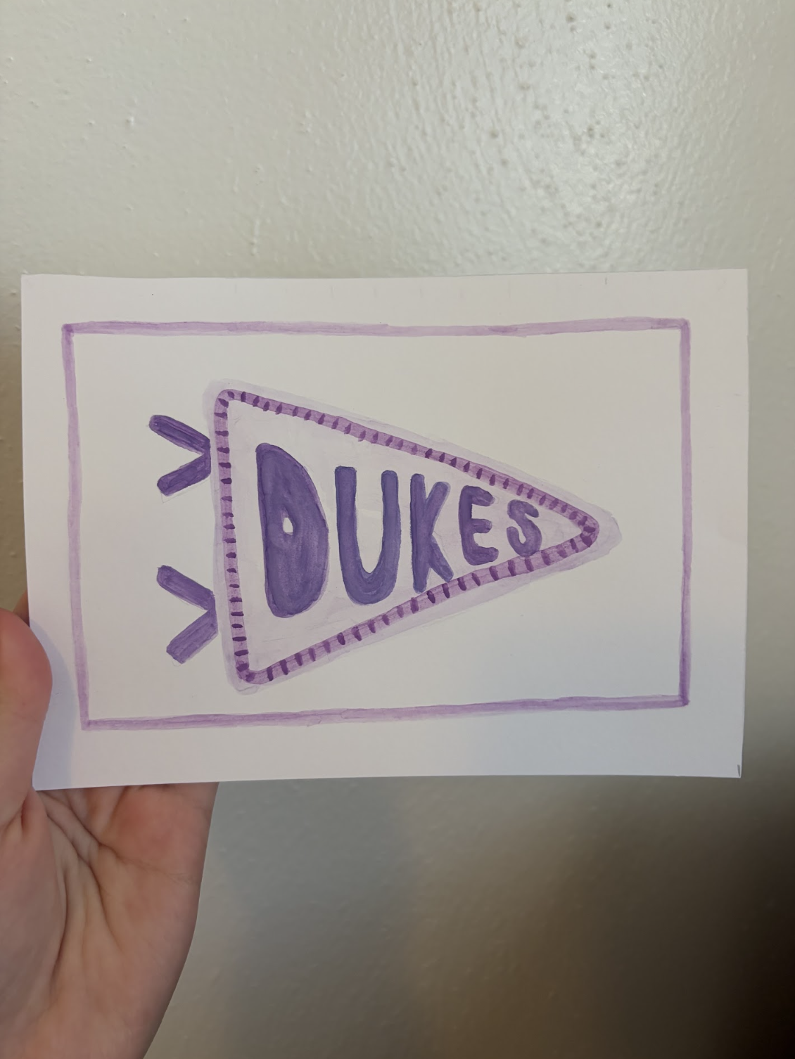 Dukes Pennant Flag Watercolor Print