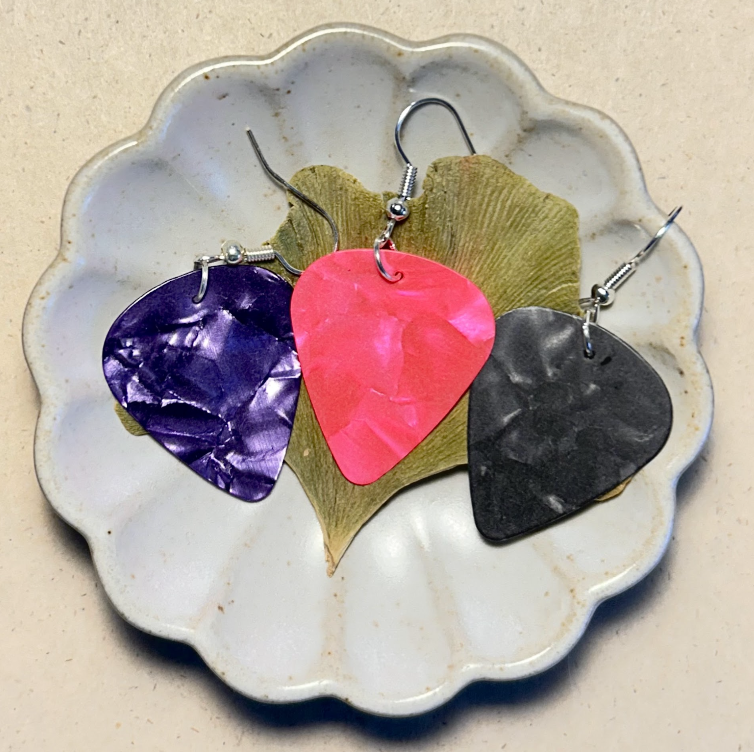 Guitar Pick Earrings Shades 7-9